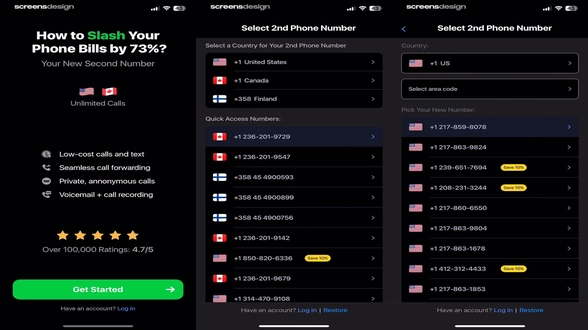 2nd Line - Second phone number preview