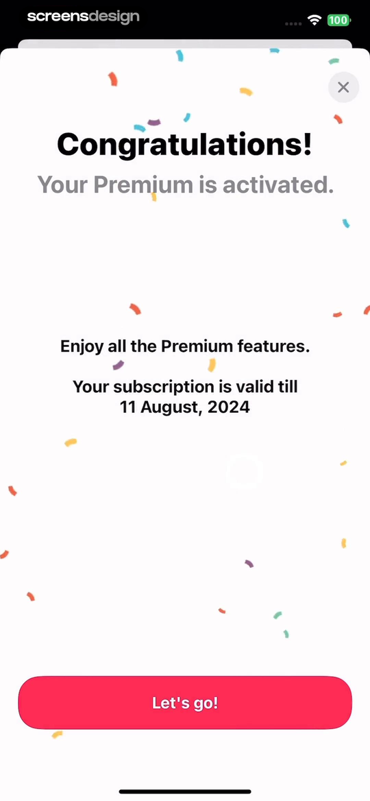 Reels Templates & Maker mobile app screen showing Your Premium is activated and Enjoy all the Premium features