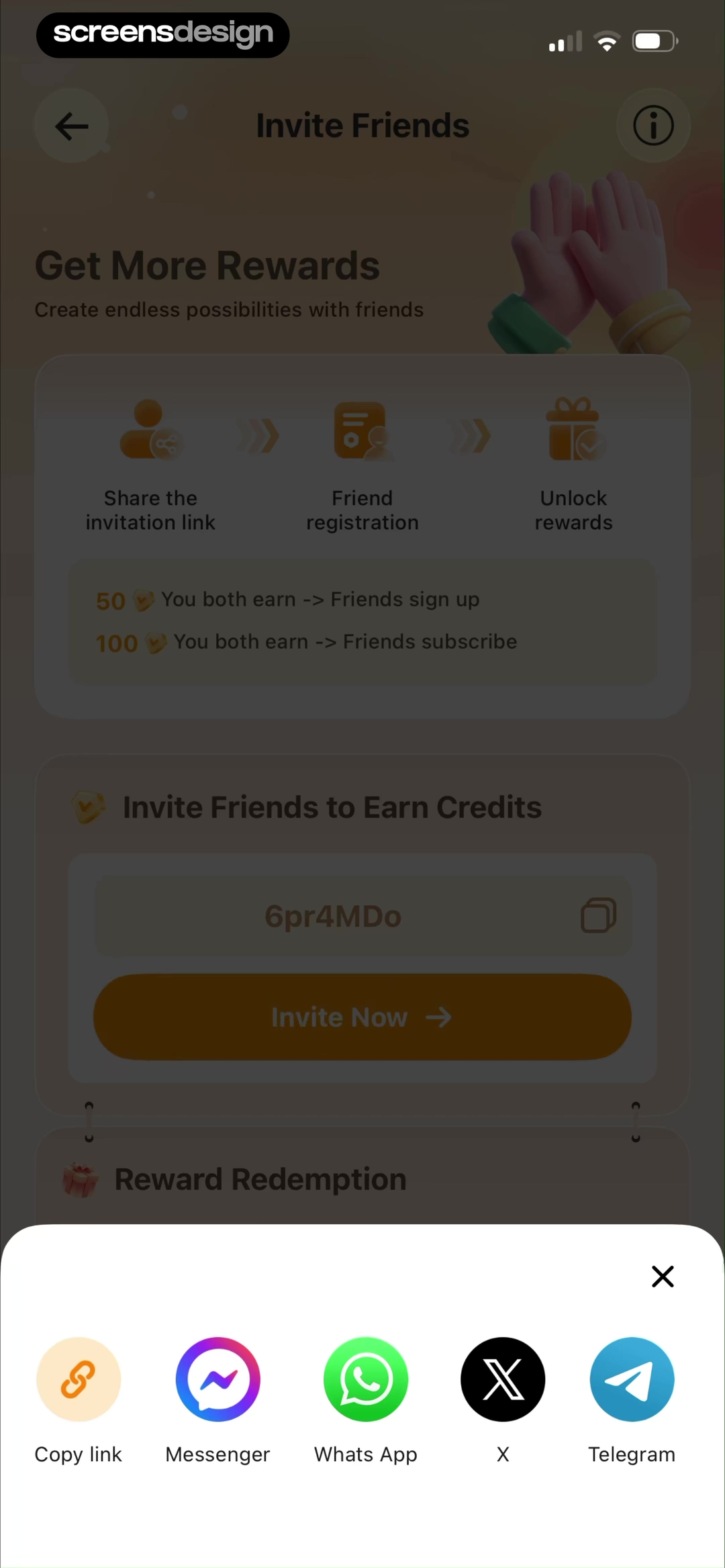 Photo Revive:AI Photo to Video screen showing the flow distinguishes sharing, registration, sign-up credits, and subscription credits