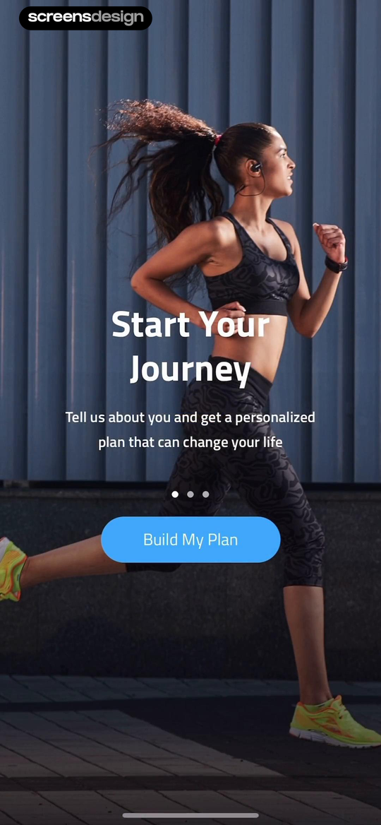 10K Runner start journey screen with build my plan action