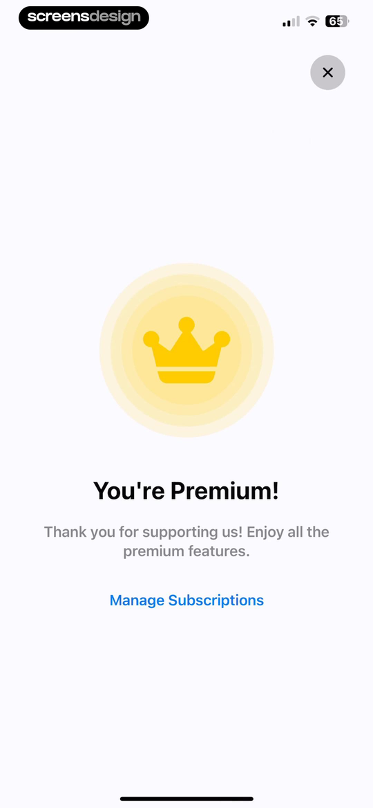 Quitzilla: Quit Tracker mobile app screen showing You're Premium! and Thank you for supporting us! Enjoy all the premium features