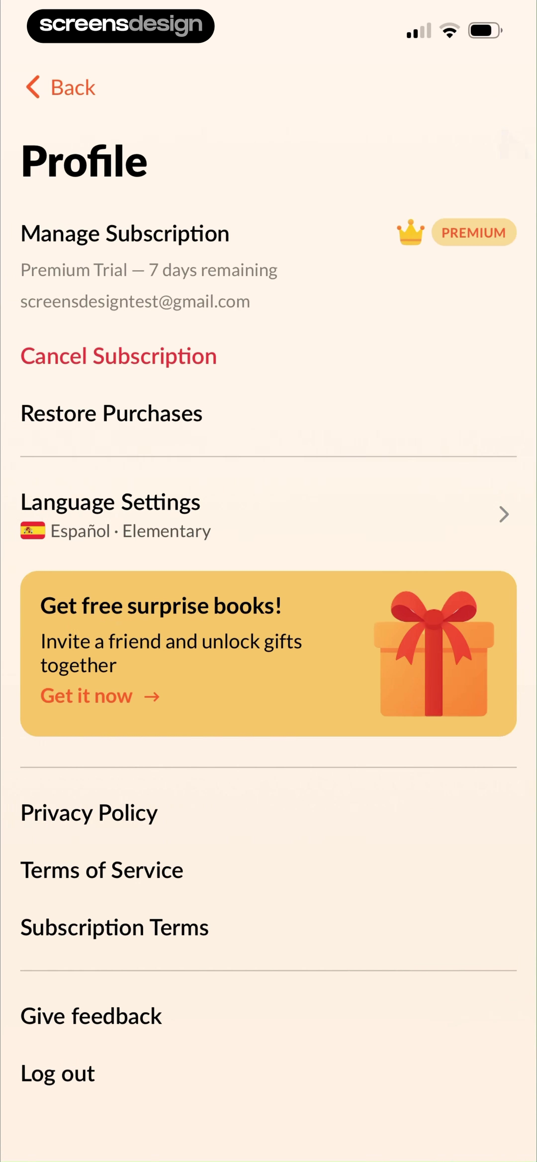 Eppika profile with premium trial cancel subscription and restore purchases