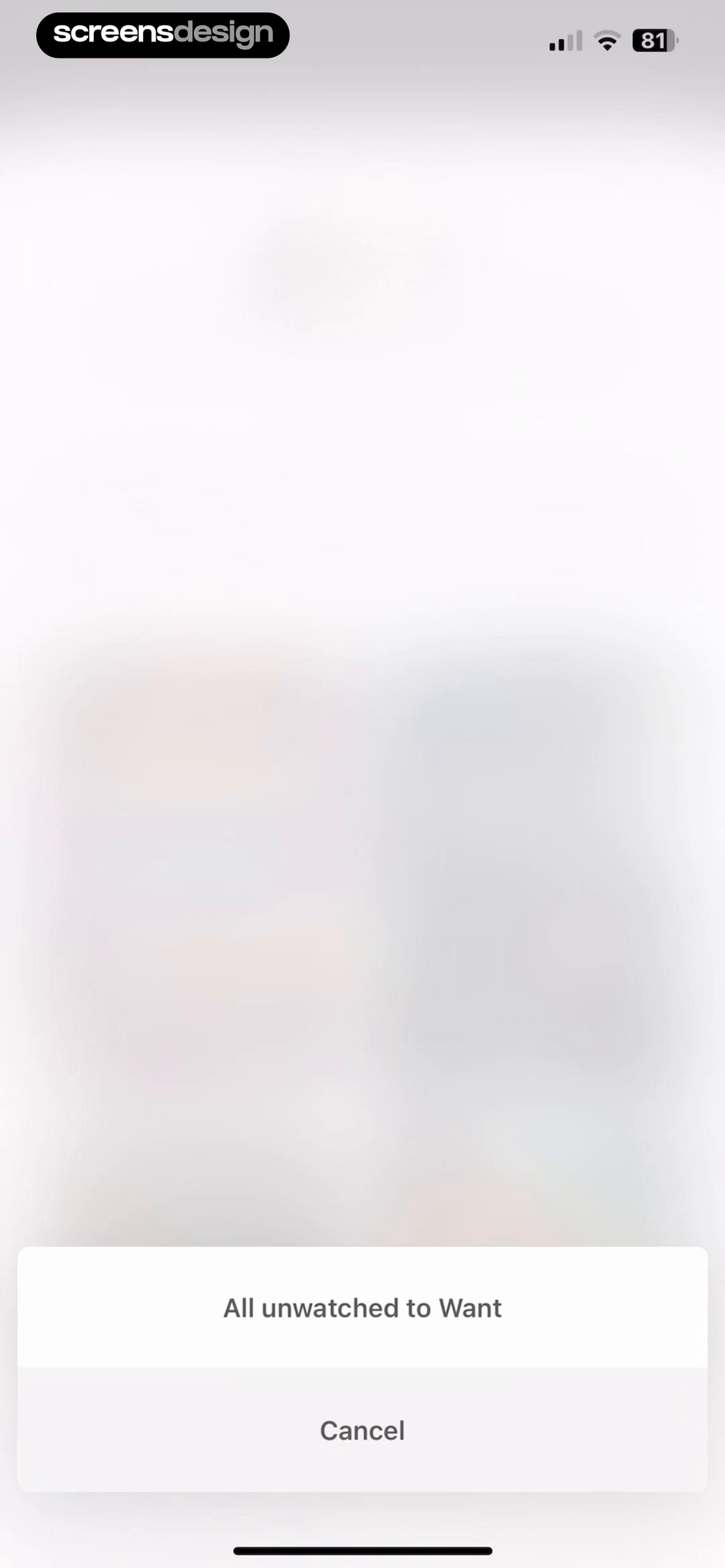 Must iOS action sheet with one contextual bulk action and a separately grouped Cancel action