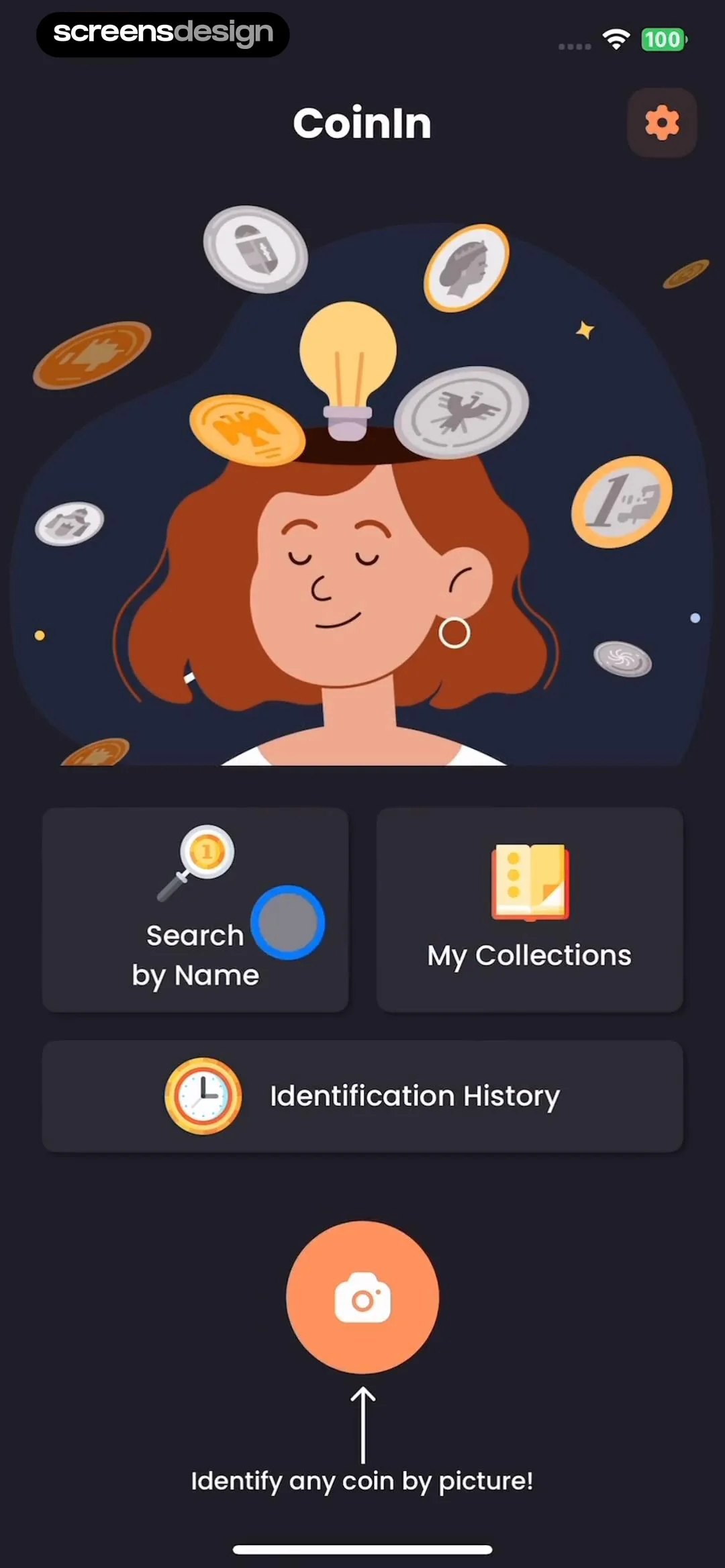 CoinIn: Coin Scan Identifier | ScreensDesign