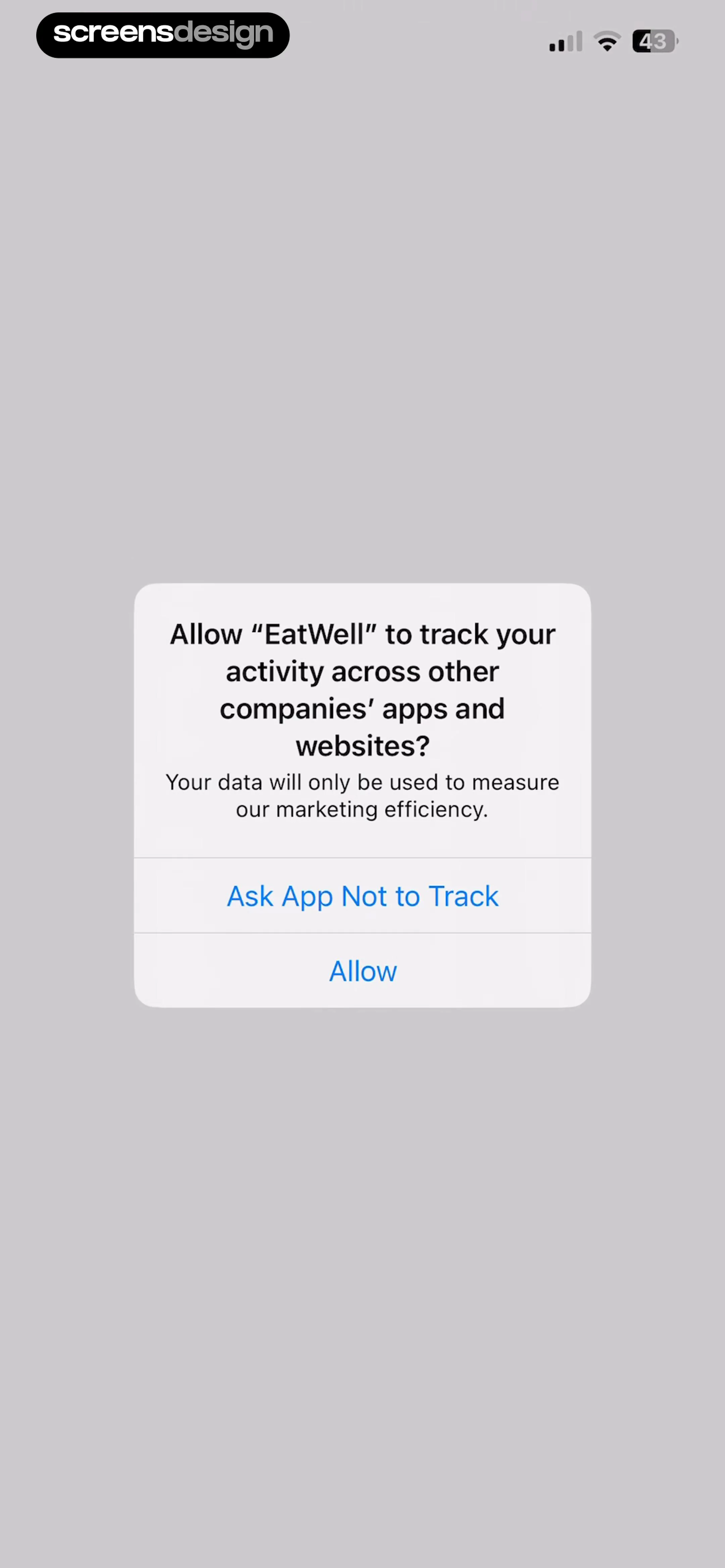 Diet & Food Tracker: EatWell screen 1