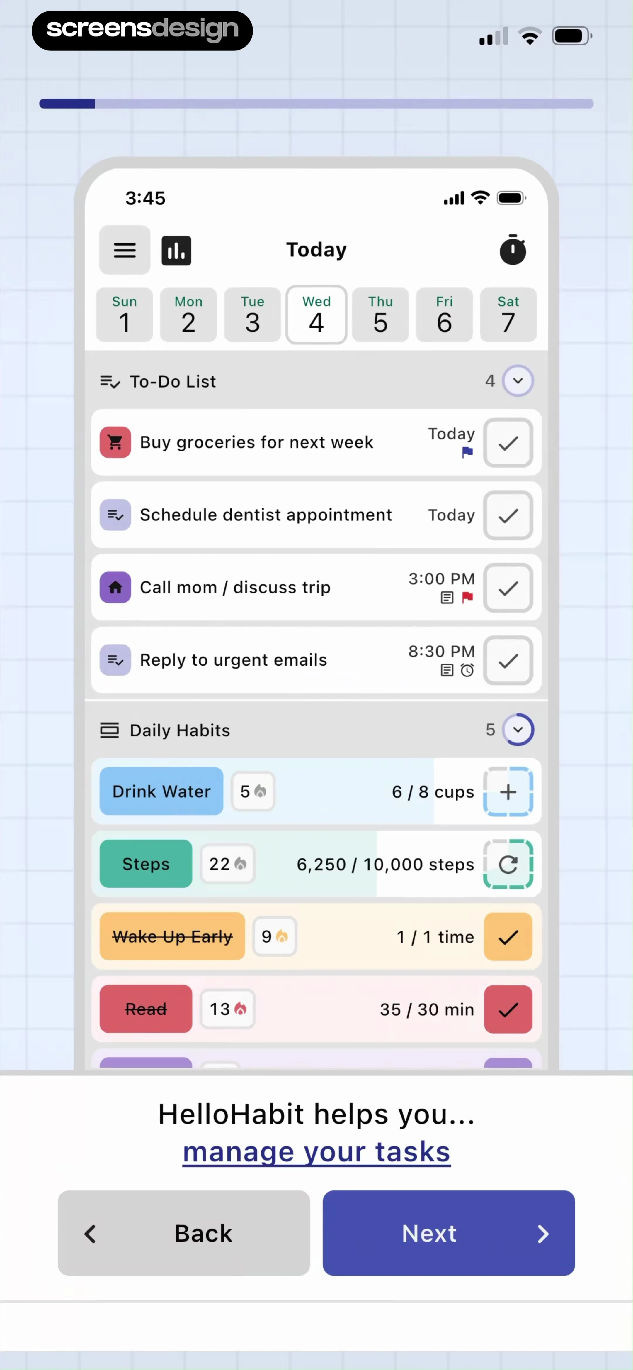 HelloHabit - Daily Planner screen 4