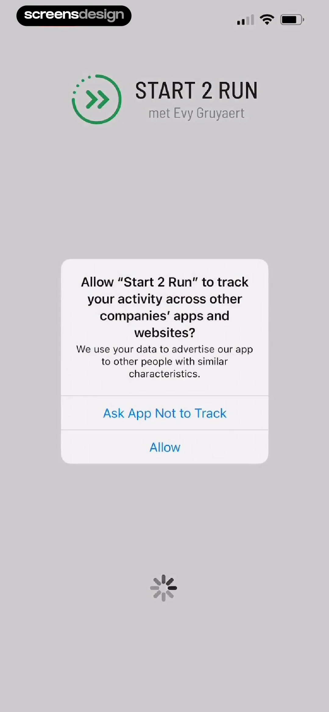 Start 2 Run screen 1