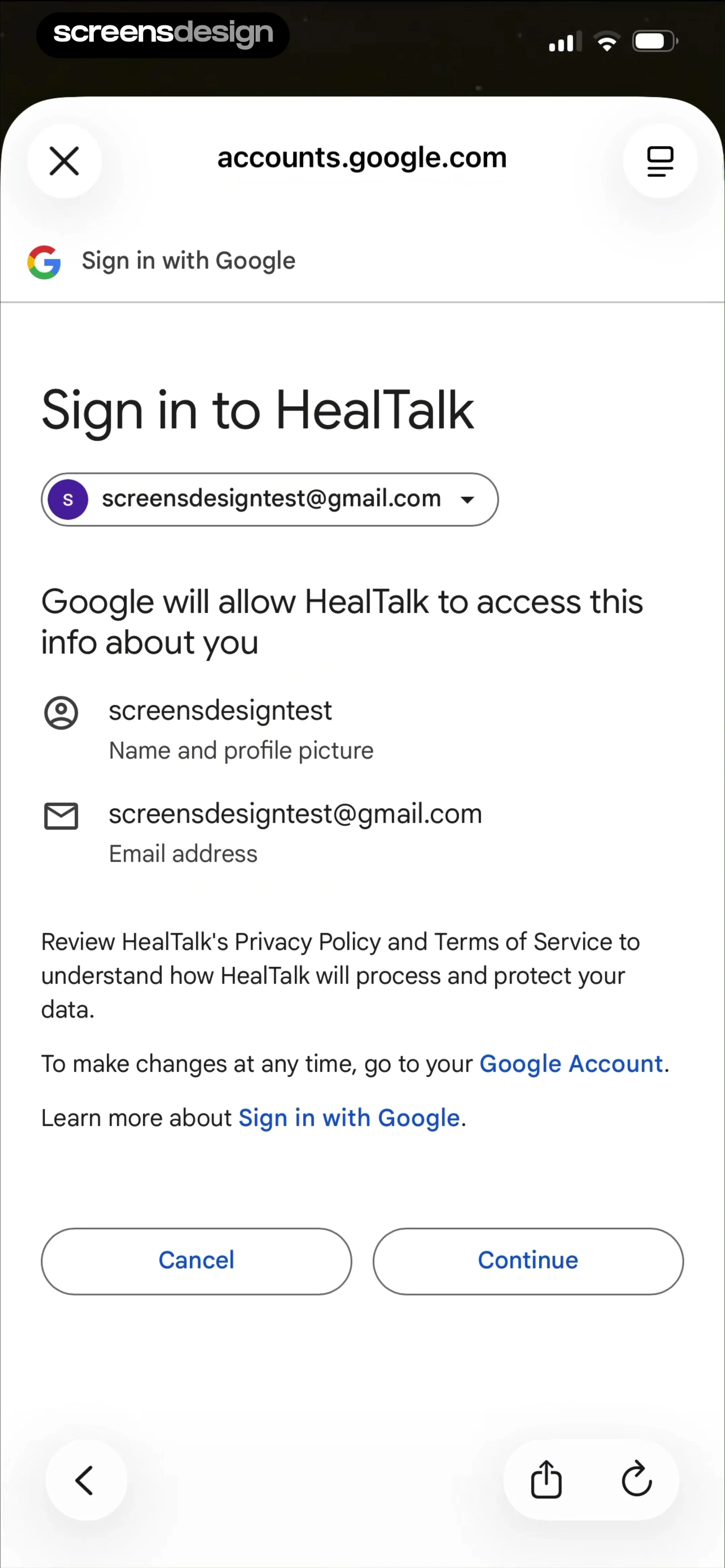 HealTalk - Text Reading screen 6
