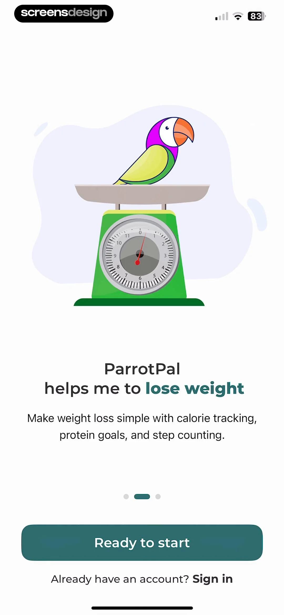 ParrotPal: Calorie Tracker screen 3
