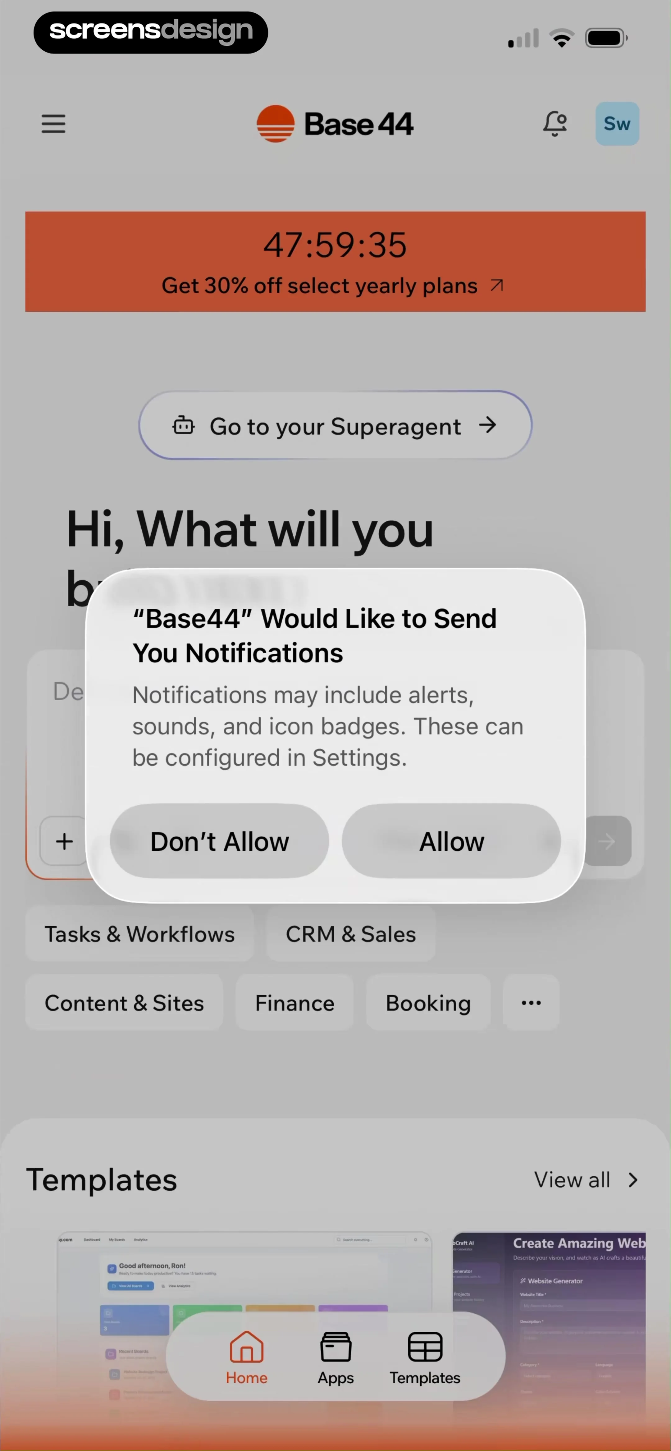 Base44: Build with AI screen 8
