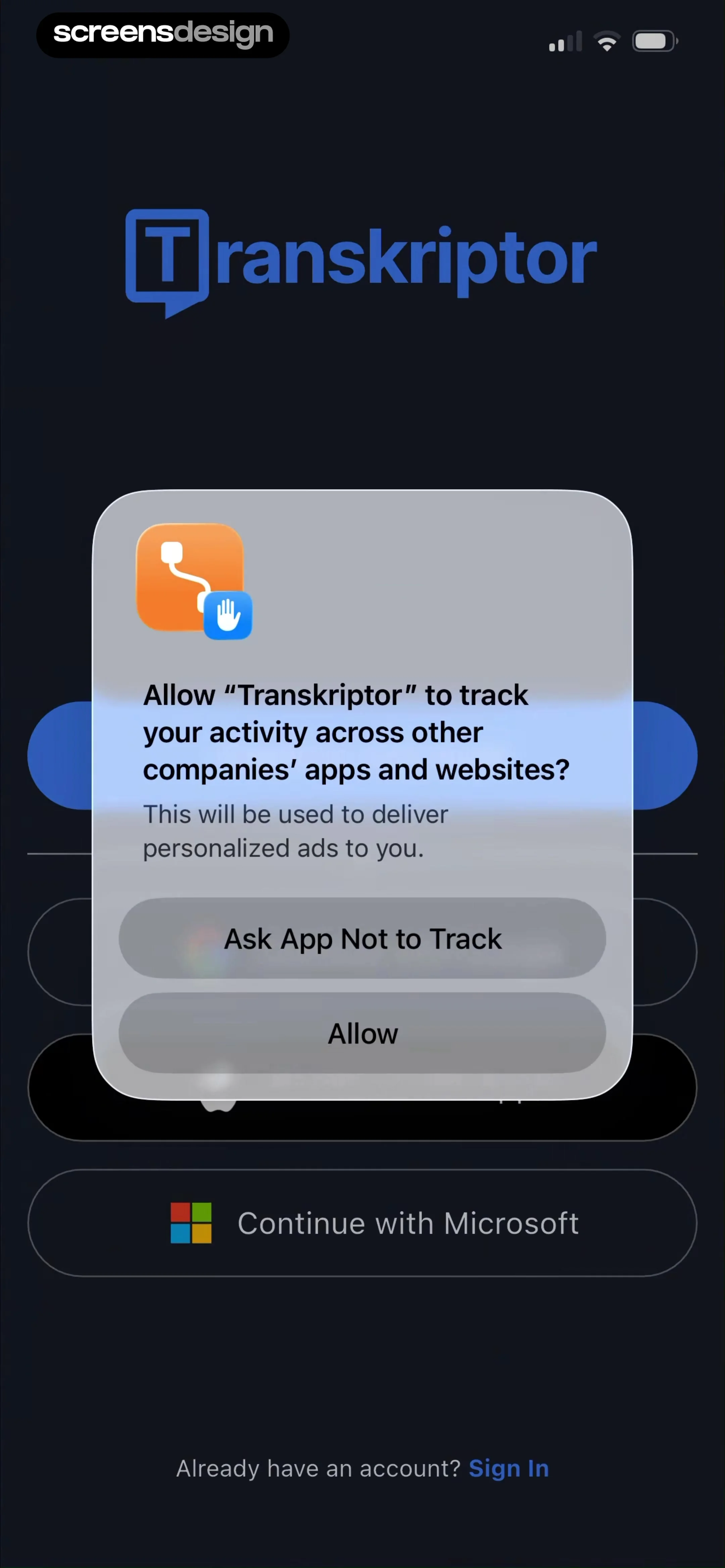 Transkriptor - Speech to Text screen 3