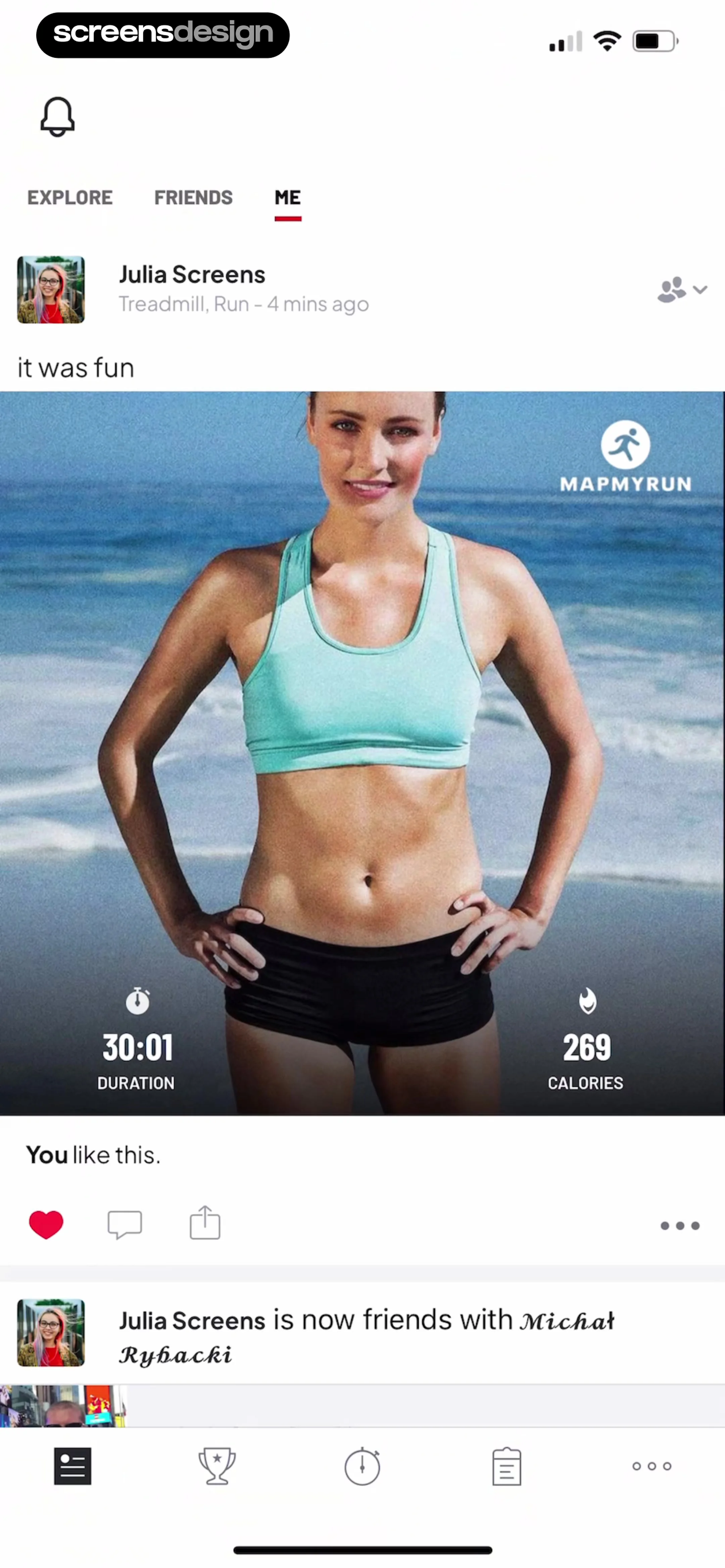 Map My Run GPS Running Tracker screen 65