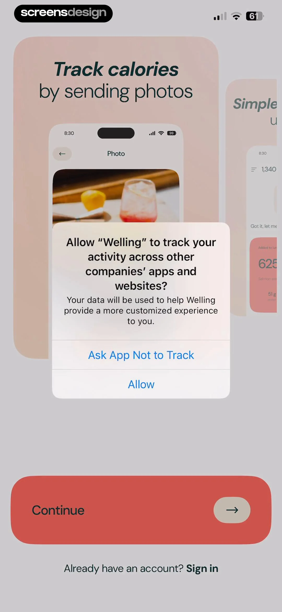 Welling AI Food & Health Coach screen 3