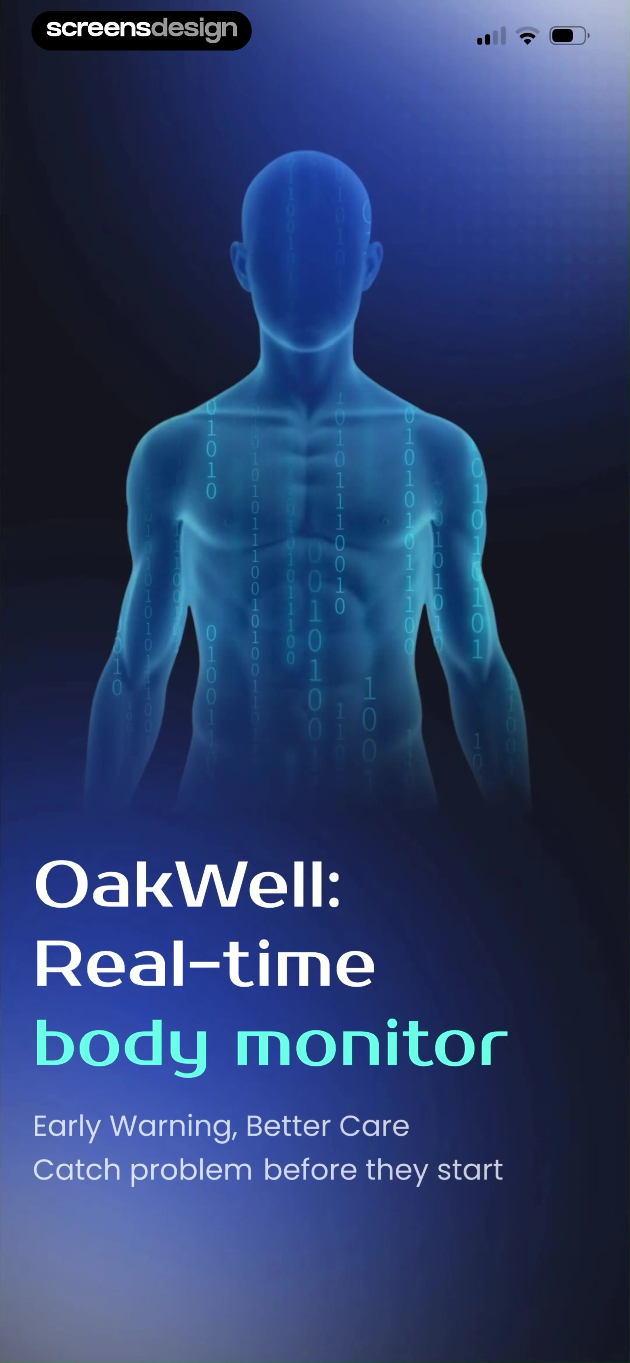 OakWell: Health Guard screen 1