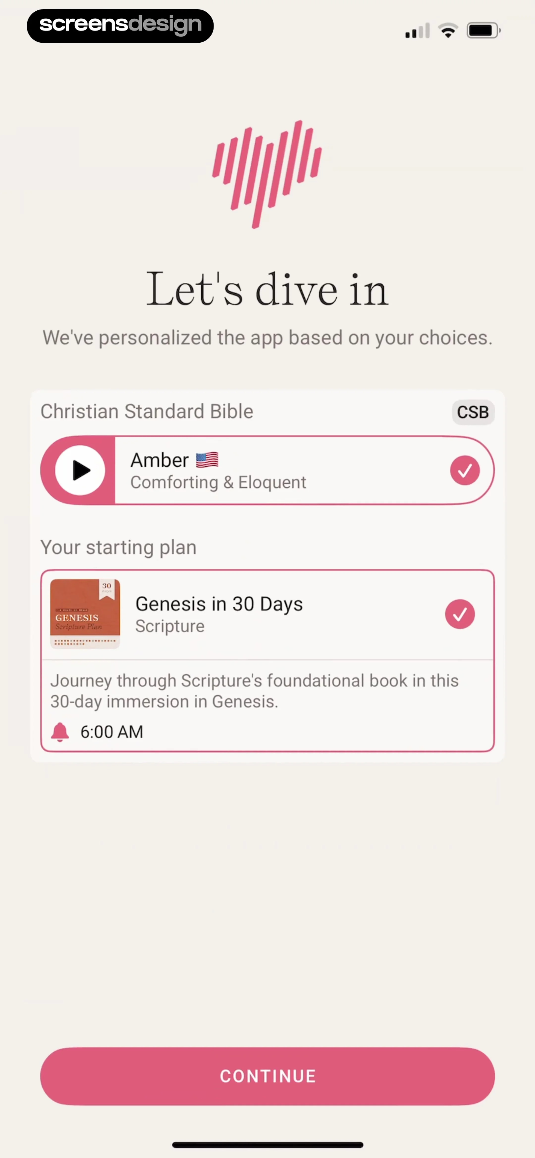 Dwell: Audio Bible screen 7