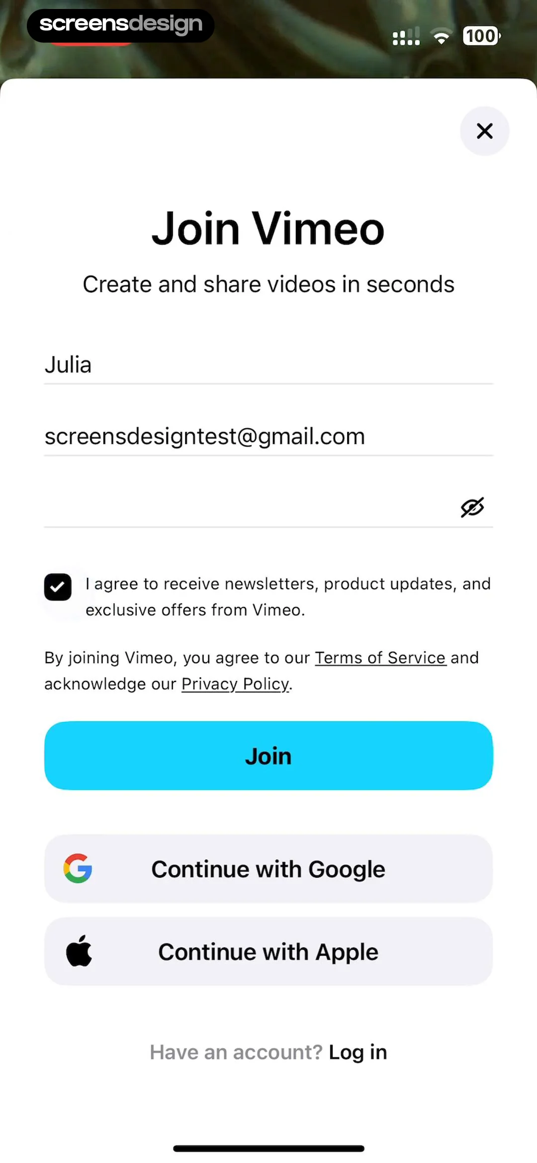 Vimeo screen 6