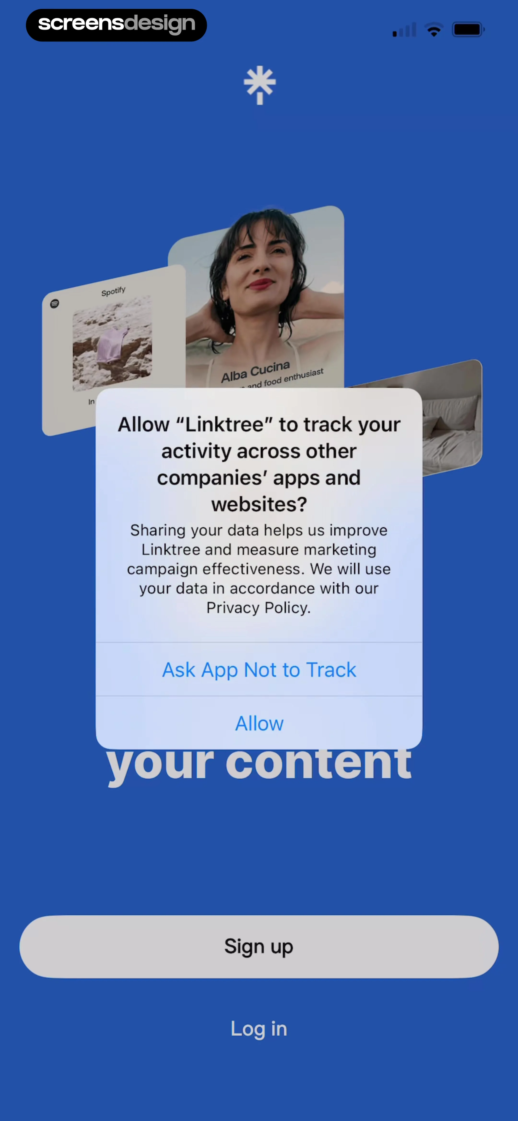 Linktree: Link in Bio Creator screen 2