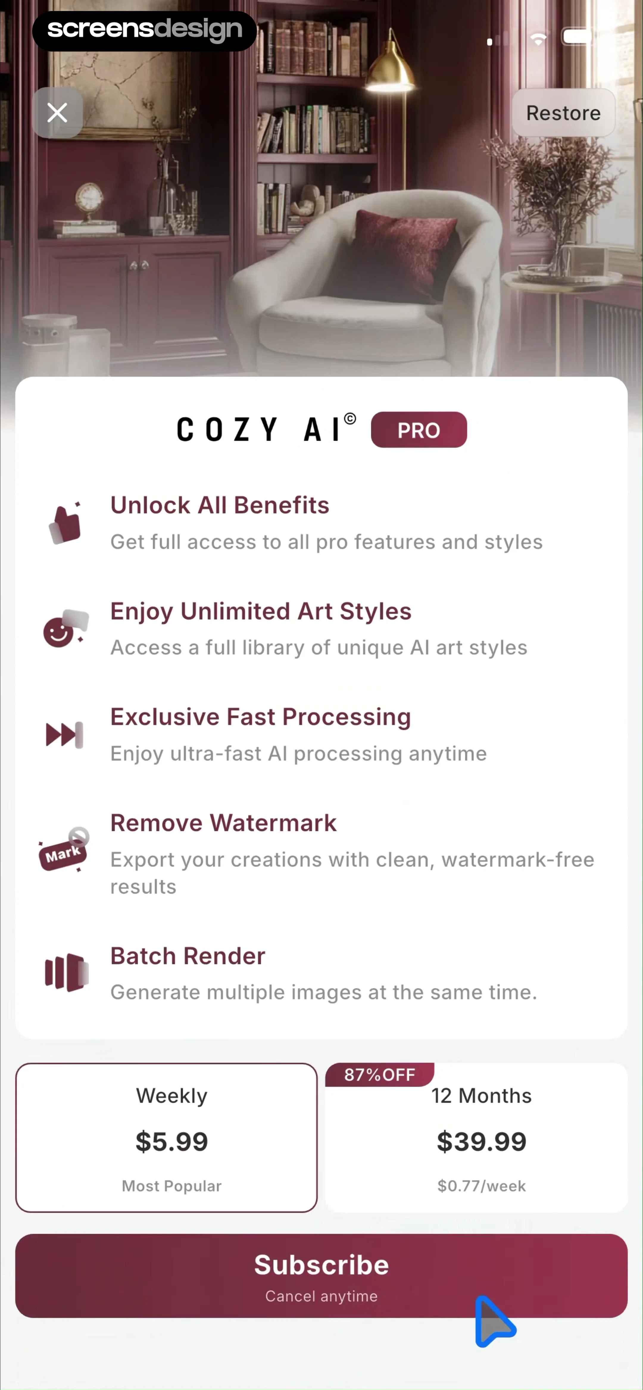CozyAI - AI Home Design screen 7