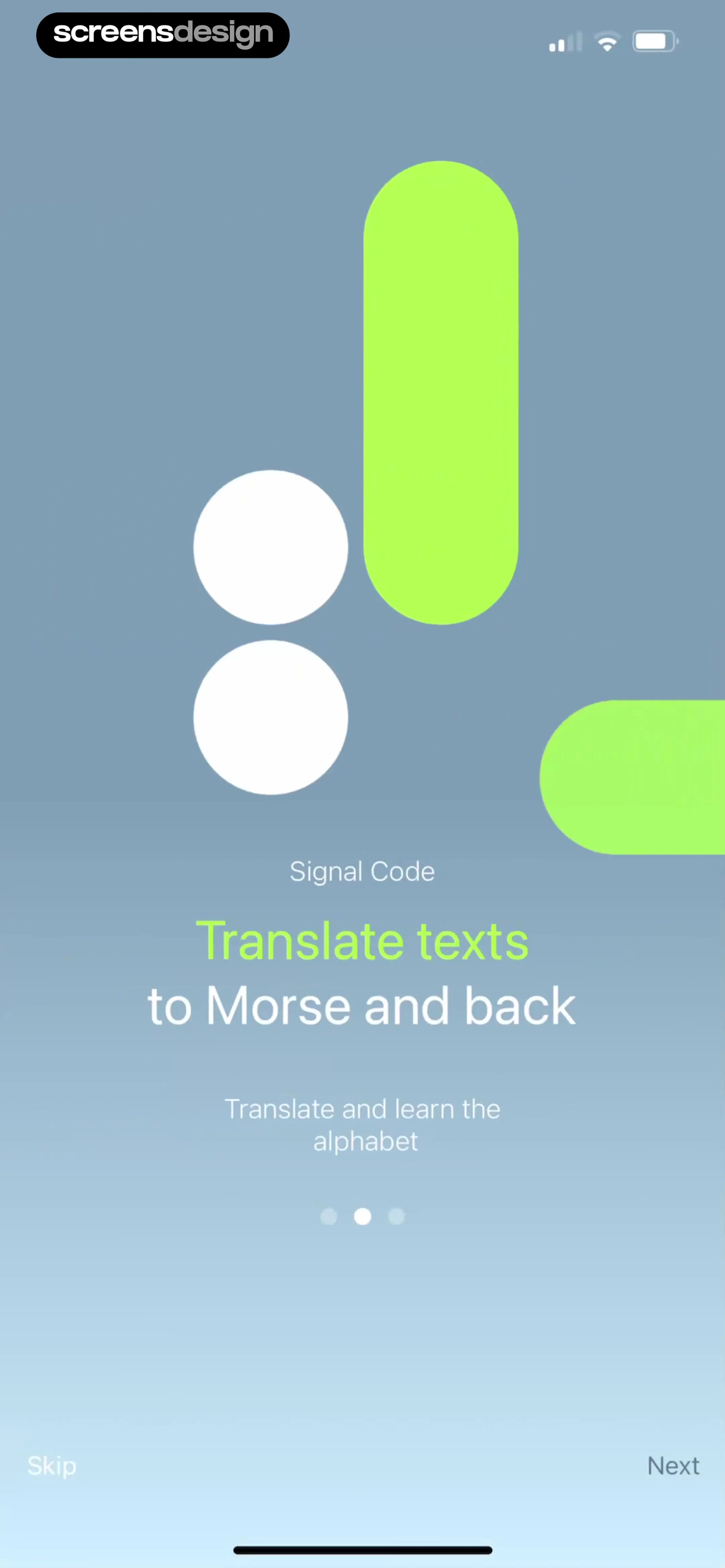 Signal Code screen 2