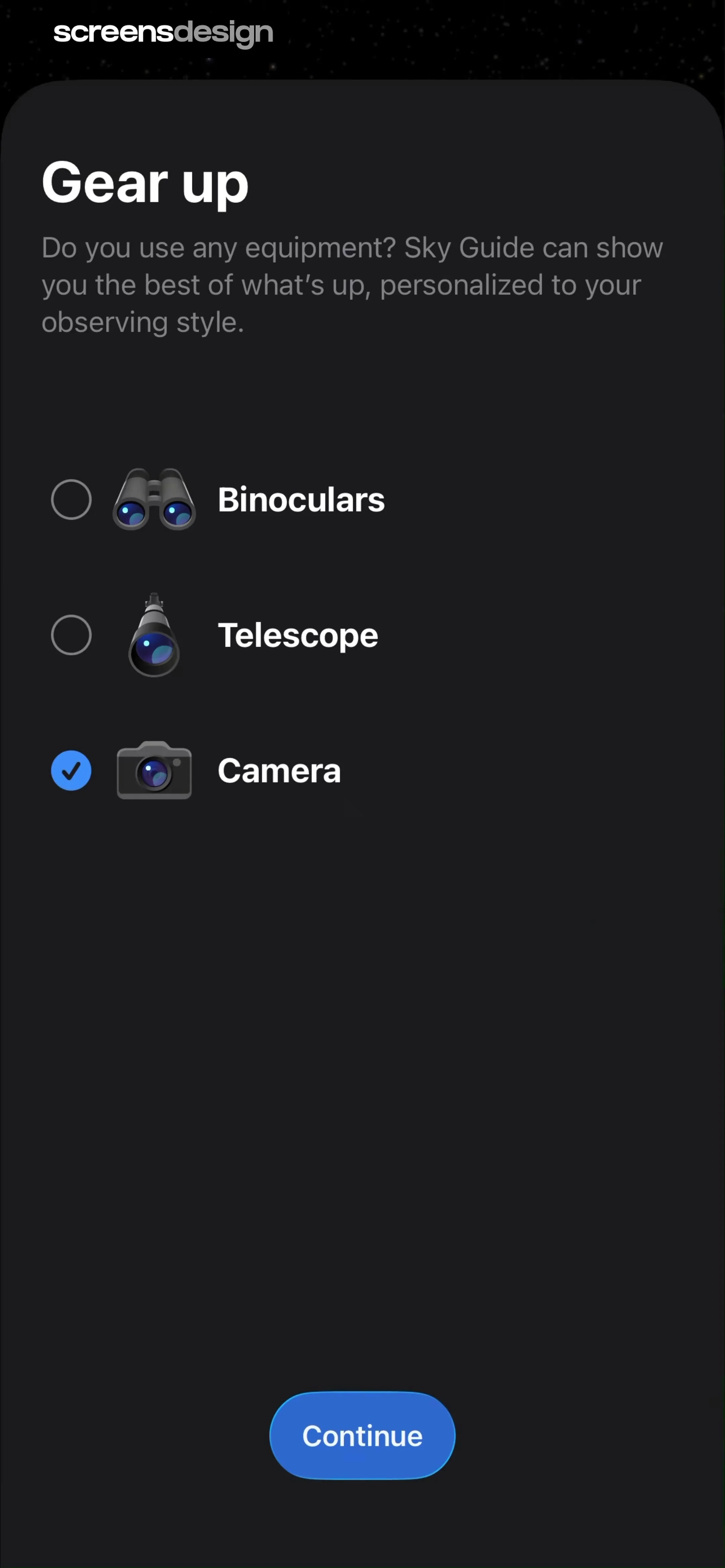 Sky Guide screen 4