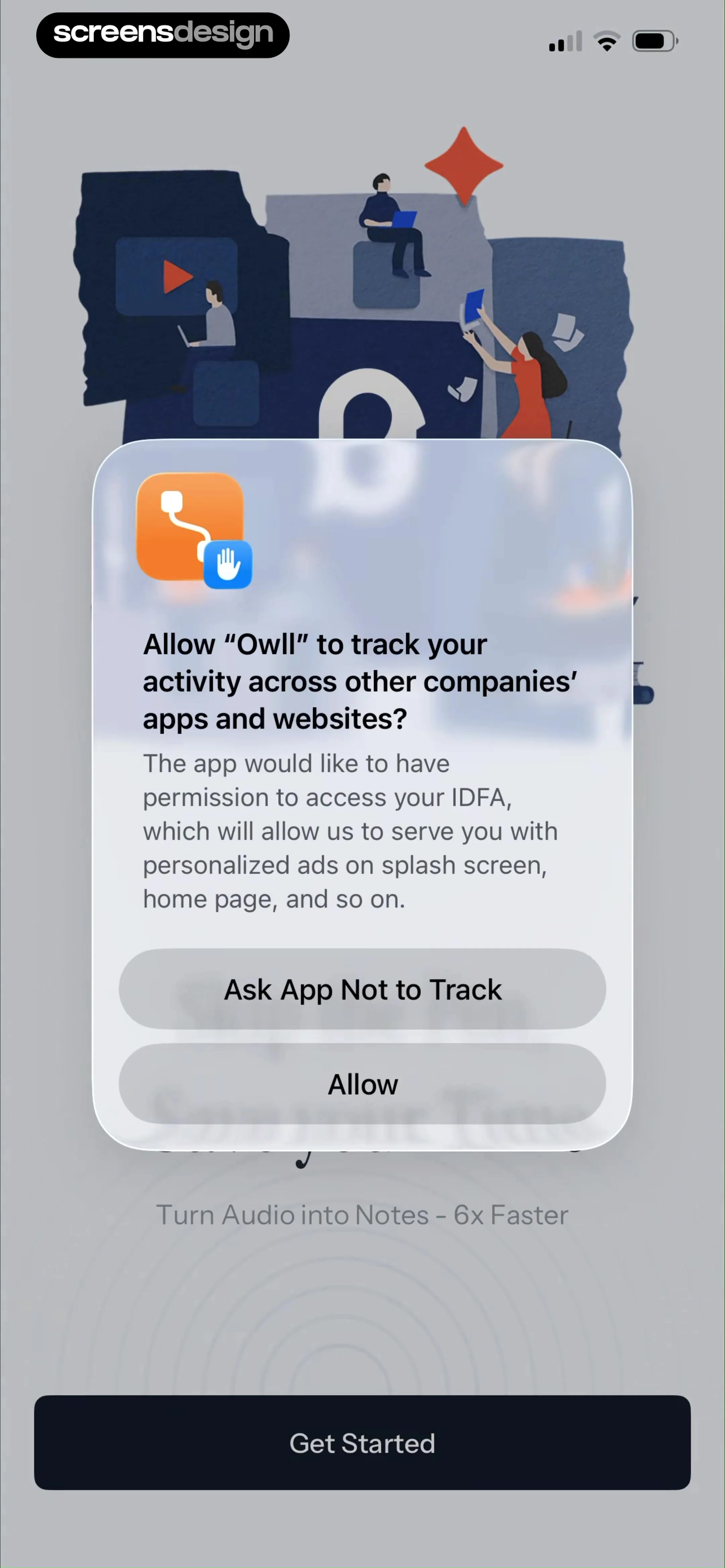 Owll: AI Note Taker&Assistant screen 2