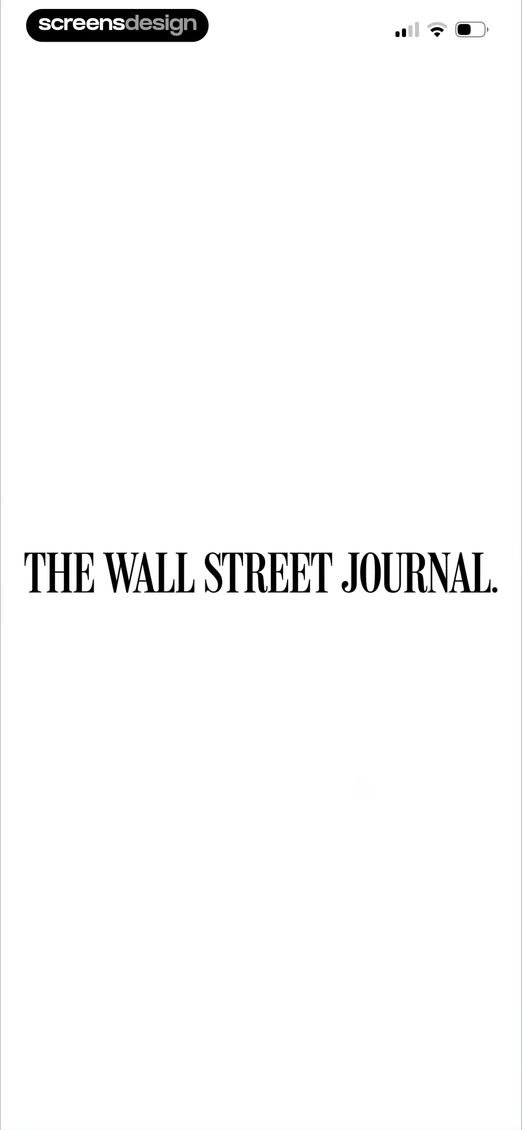 The Wall Street Journal. News screen 2