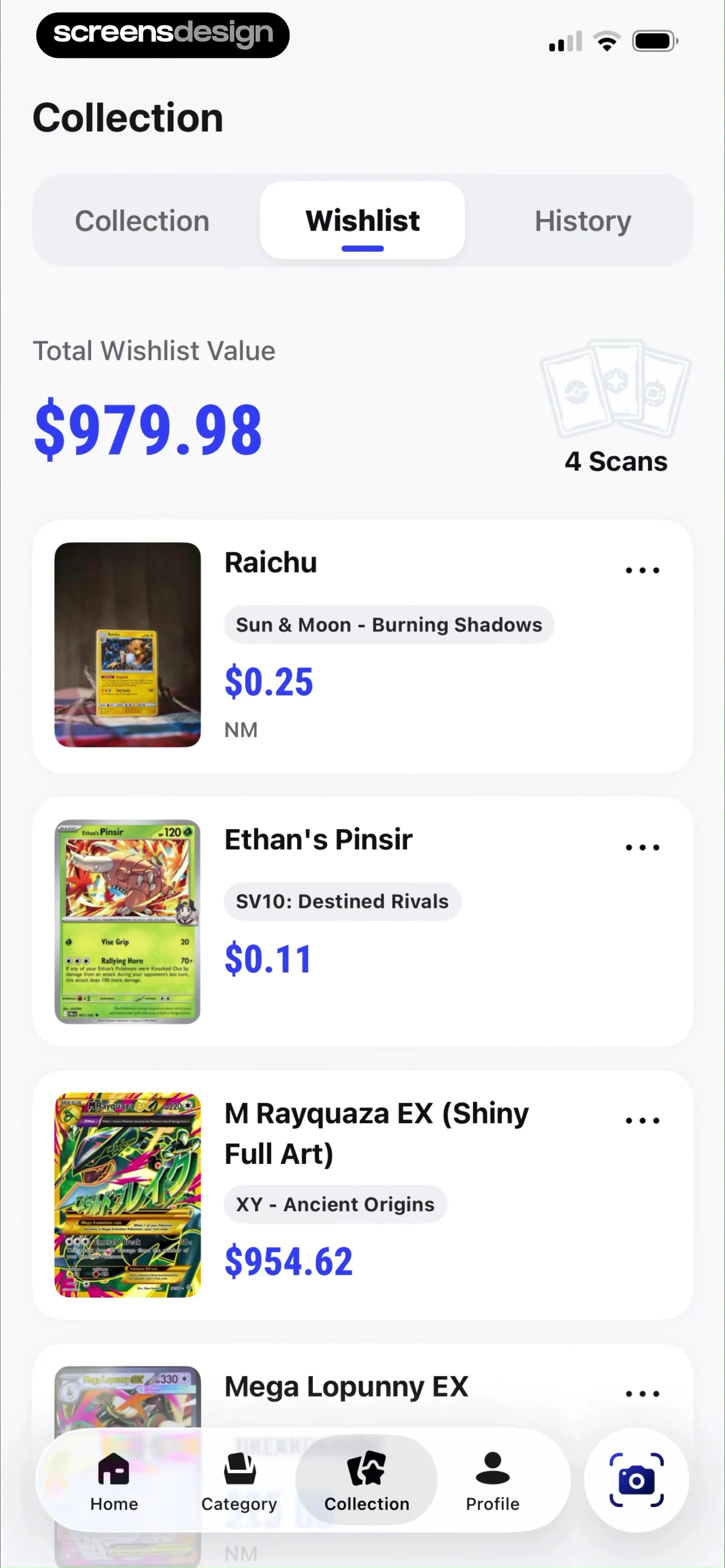 TCG Card Scanner & Value-Foloy screen 48
