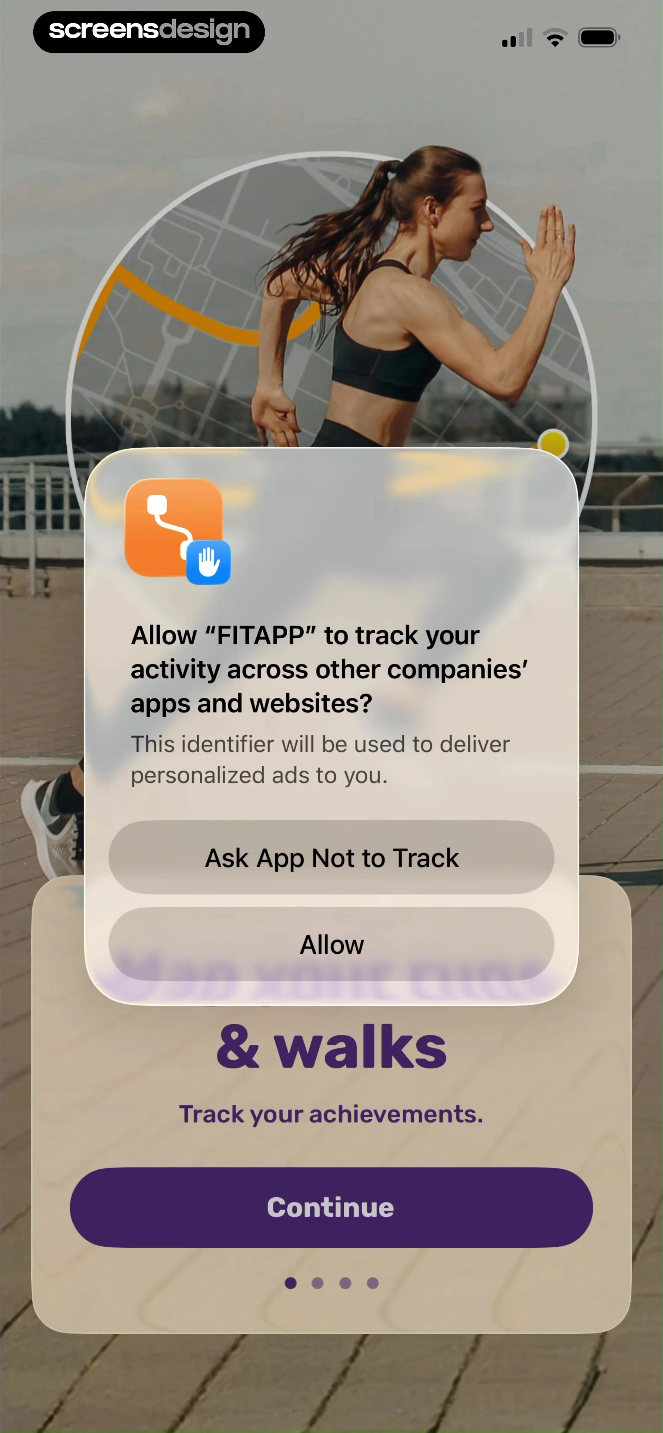 Running Tracker App – FITAPP screen 3