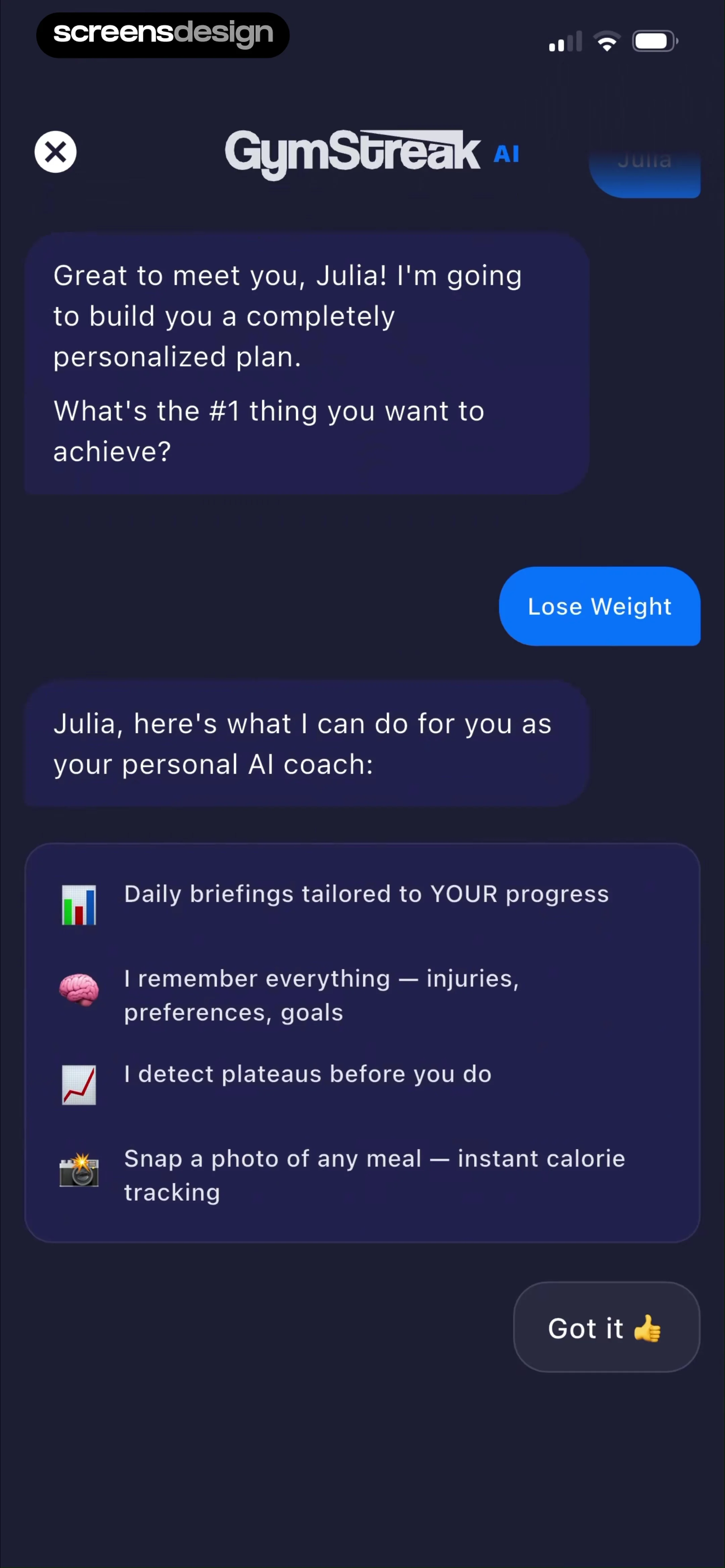 GymStreak: AI Personal Trainer screen 7