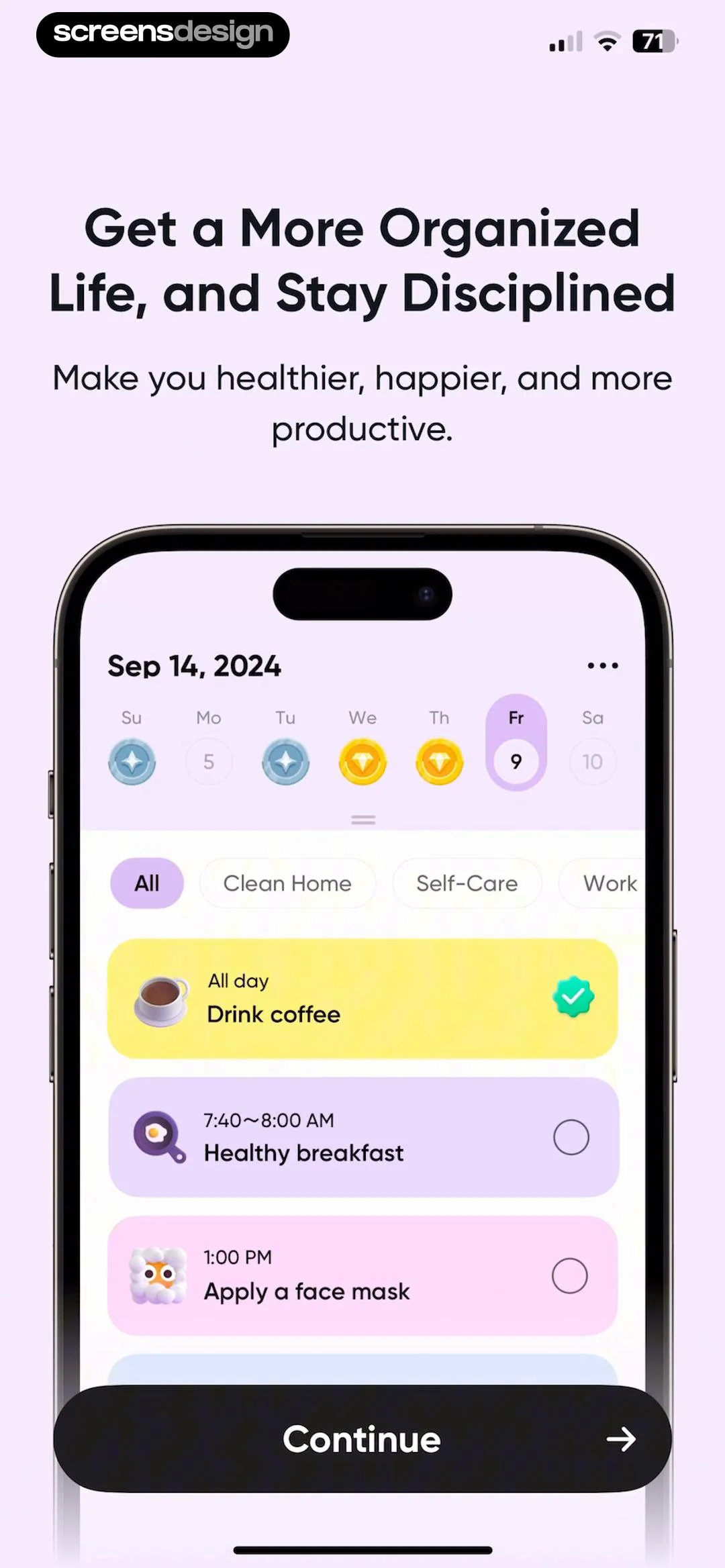 Me+ Lifestyle Routine screen 5