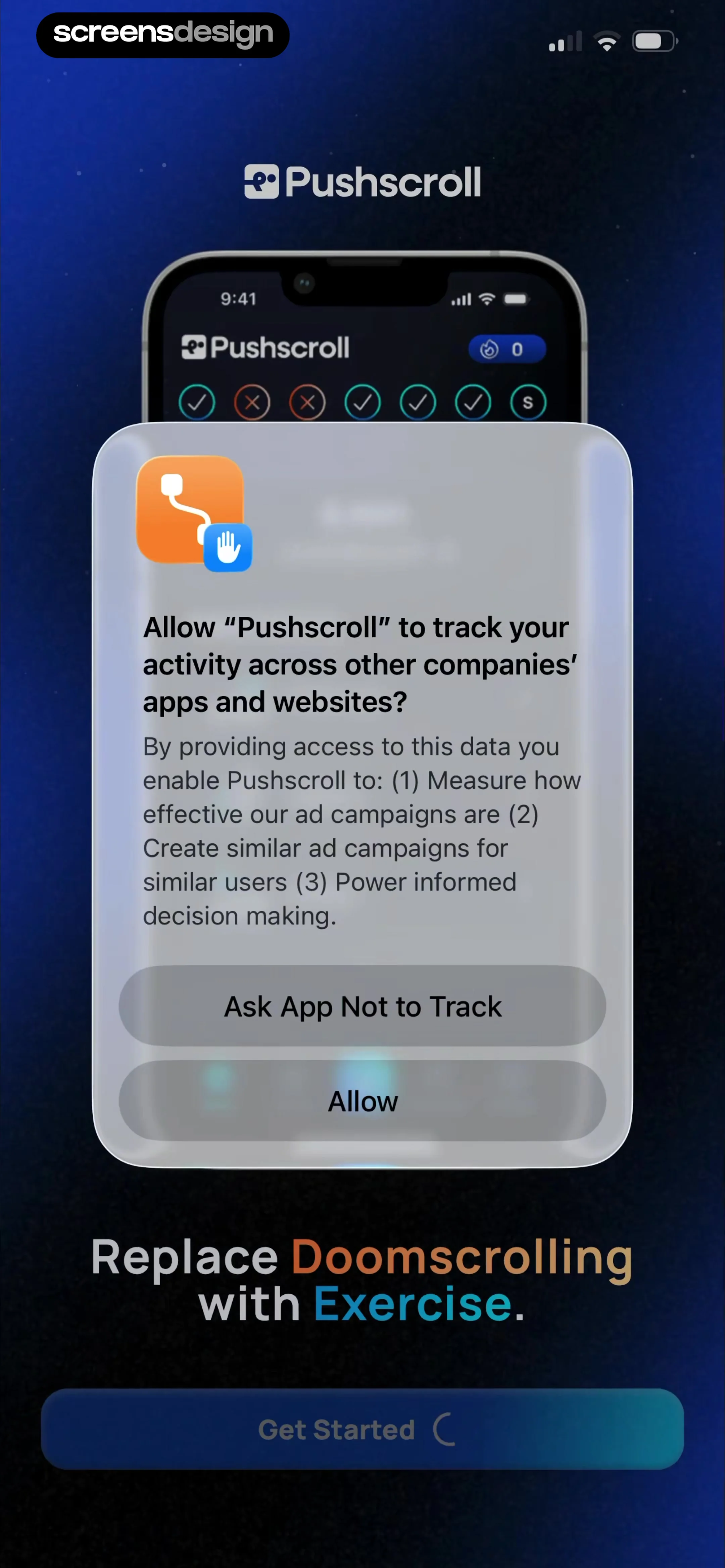 Pushscroll: Exercise To Scroll screen 2