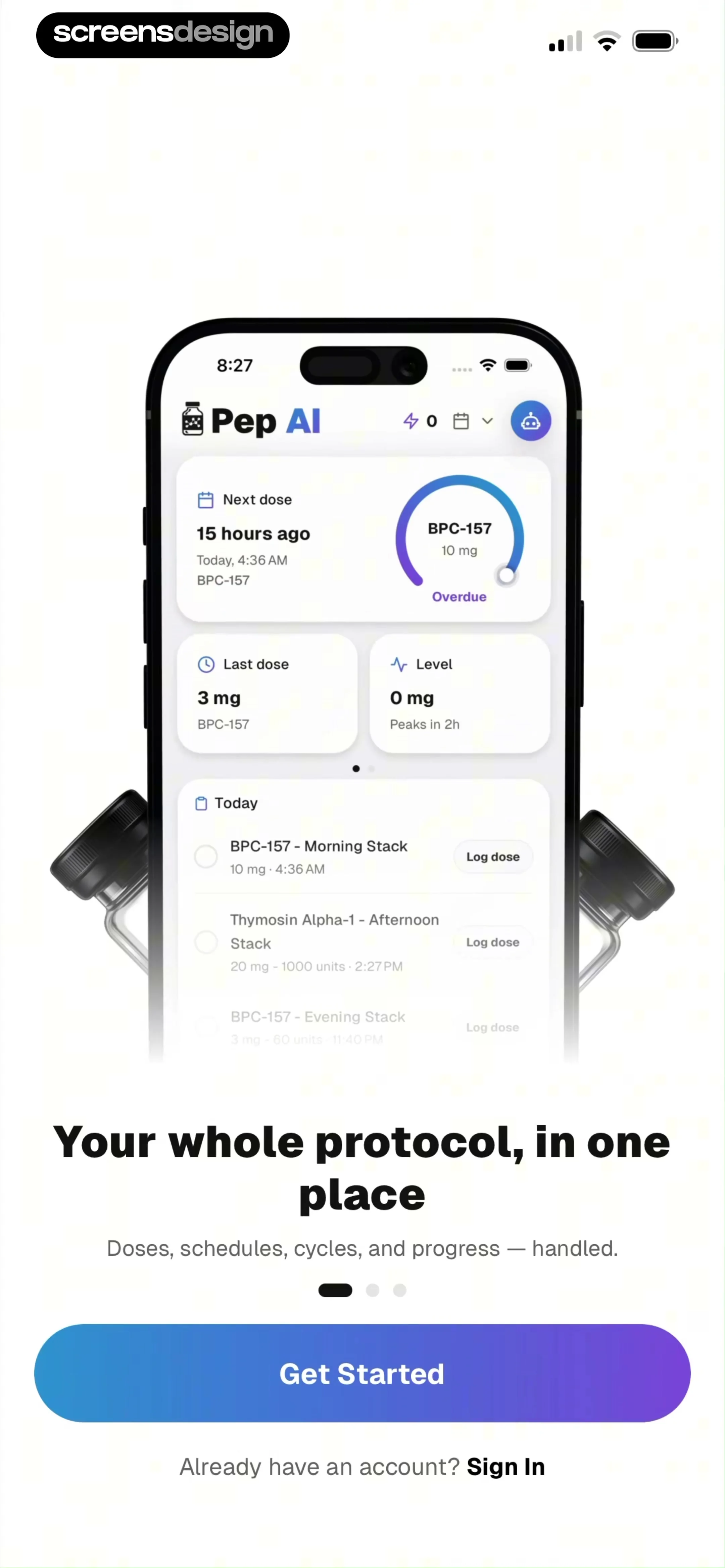 Pep AI: Peptide GLP-1 Tracker screen 3