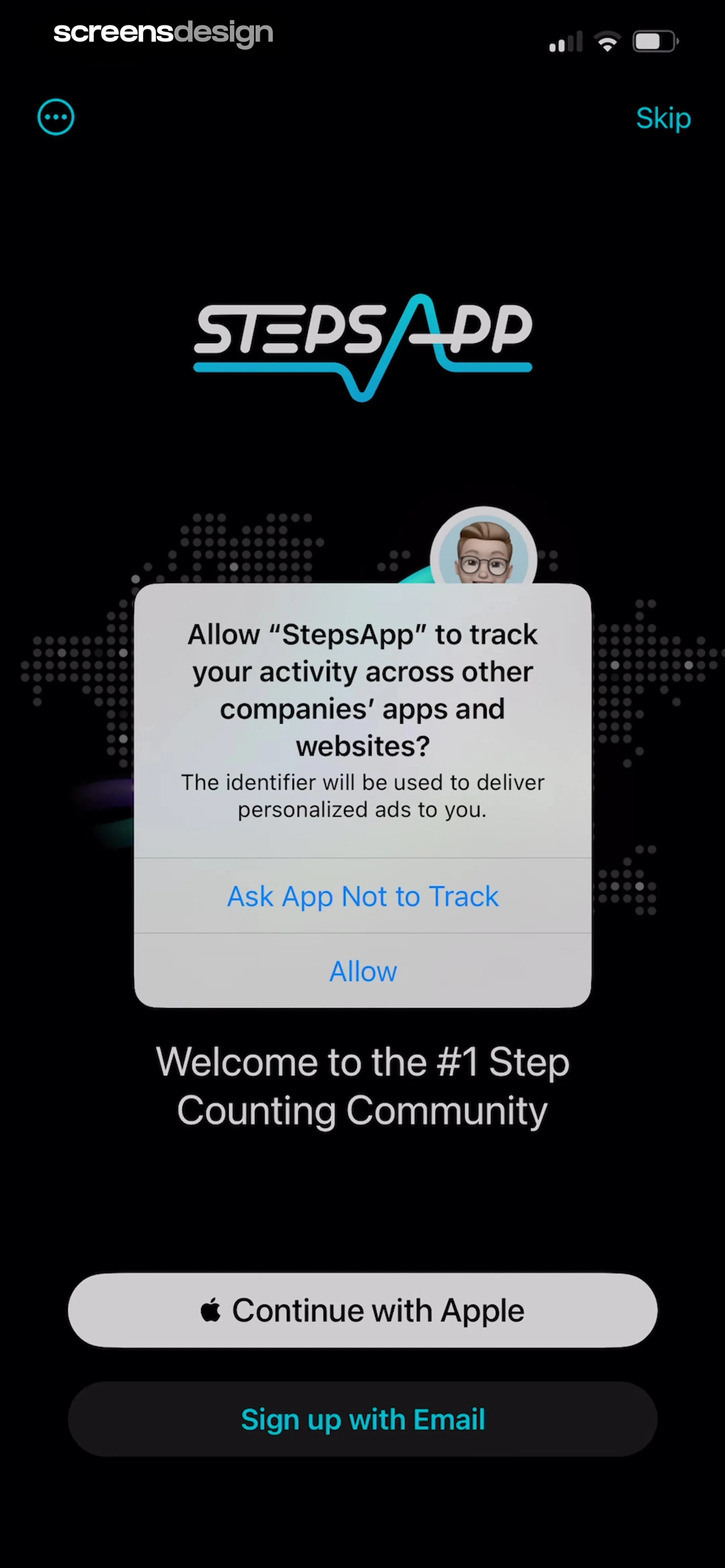 StepsApp Pedometer screen 2