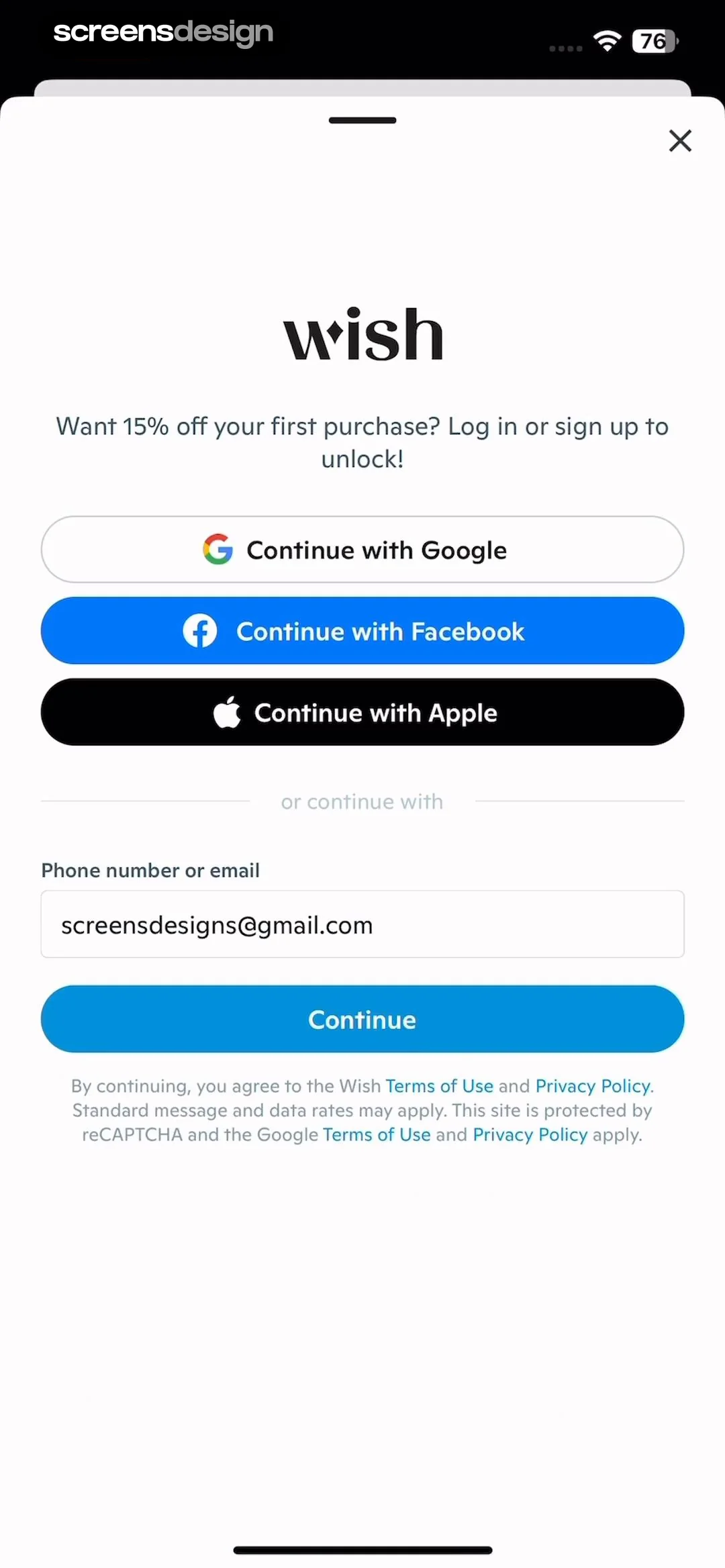 Wish: Shop and Save screen 2