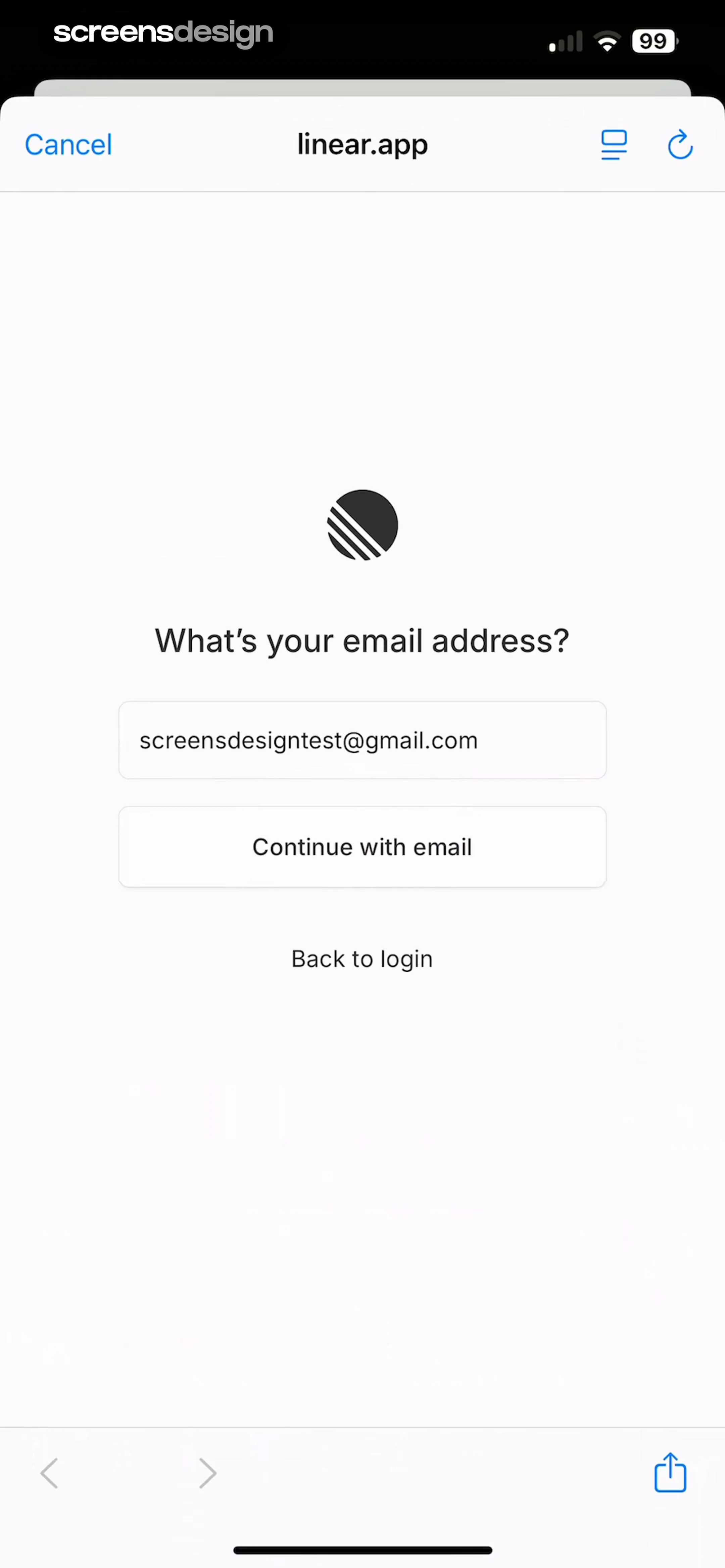 Linear Mobile screen 3