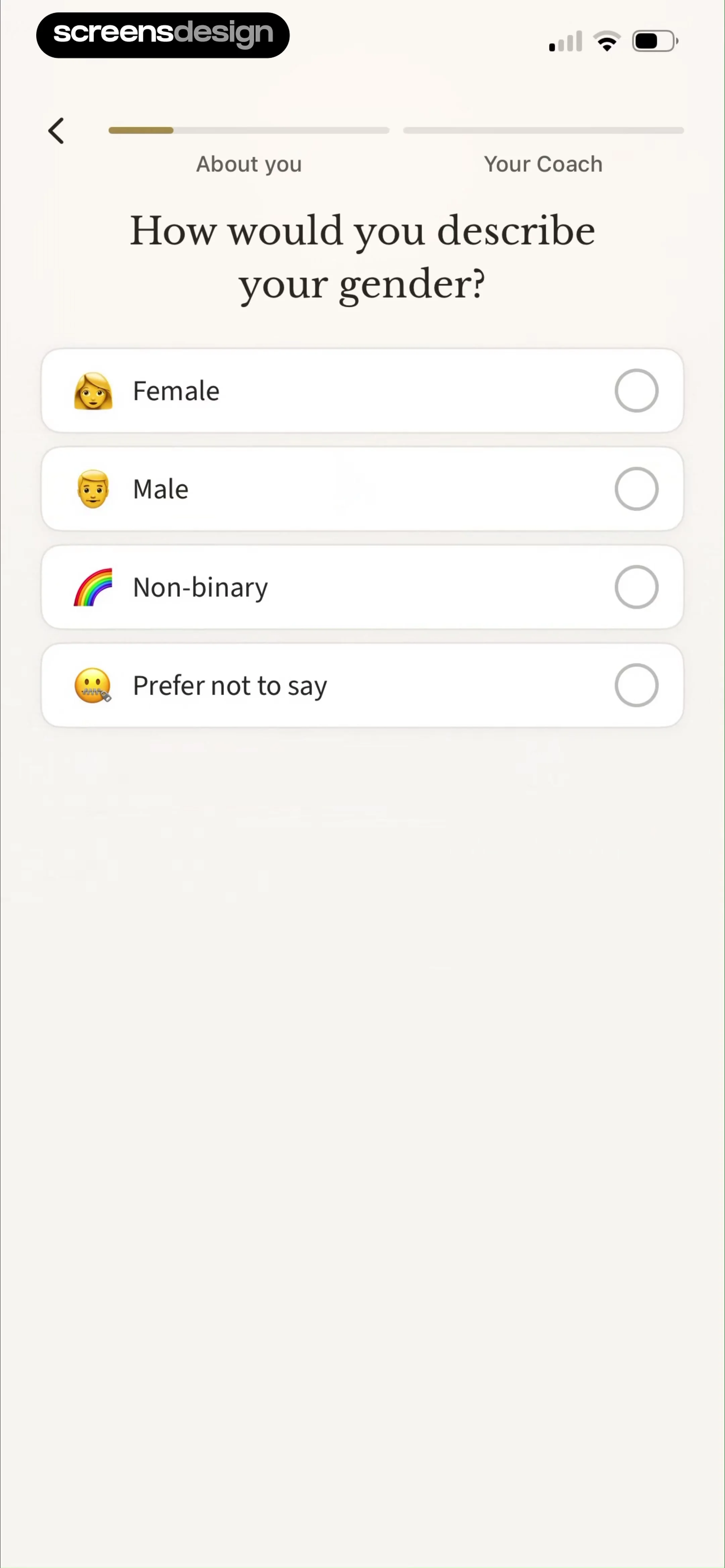 Sonia: AI for Mental Health screen 7