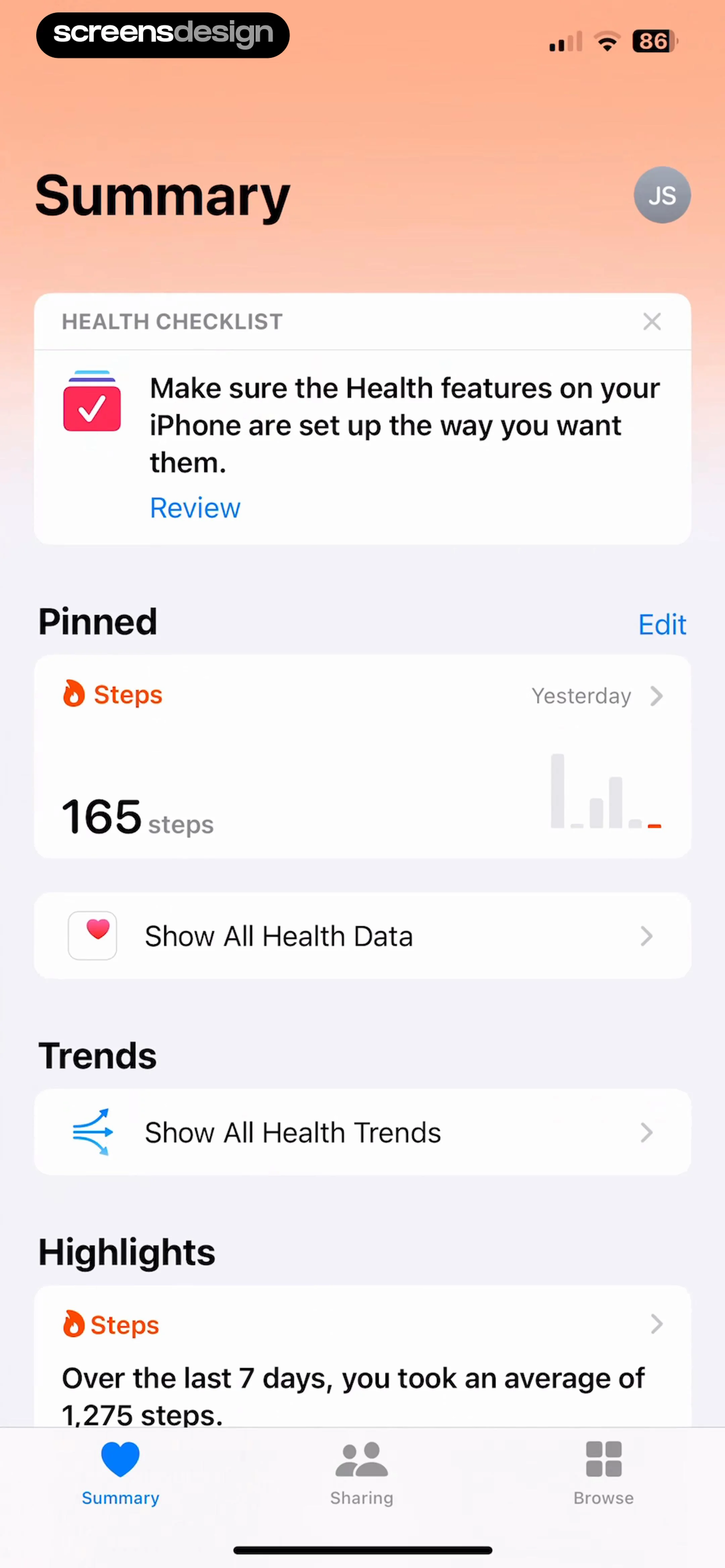 Apple Health screen 8