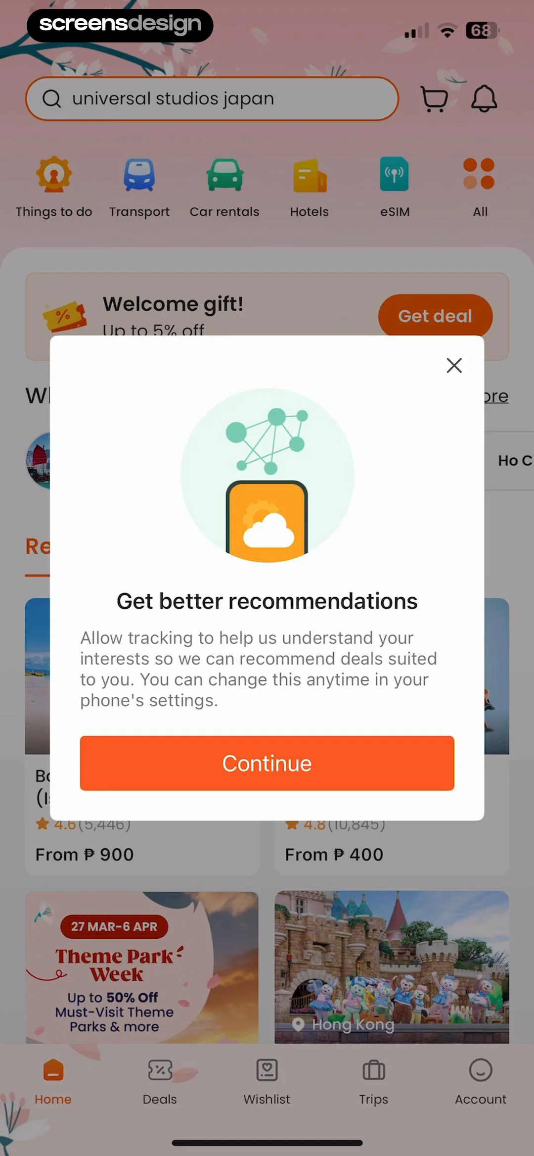Klook: Travel & Activities screen 3