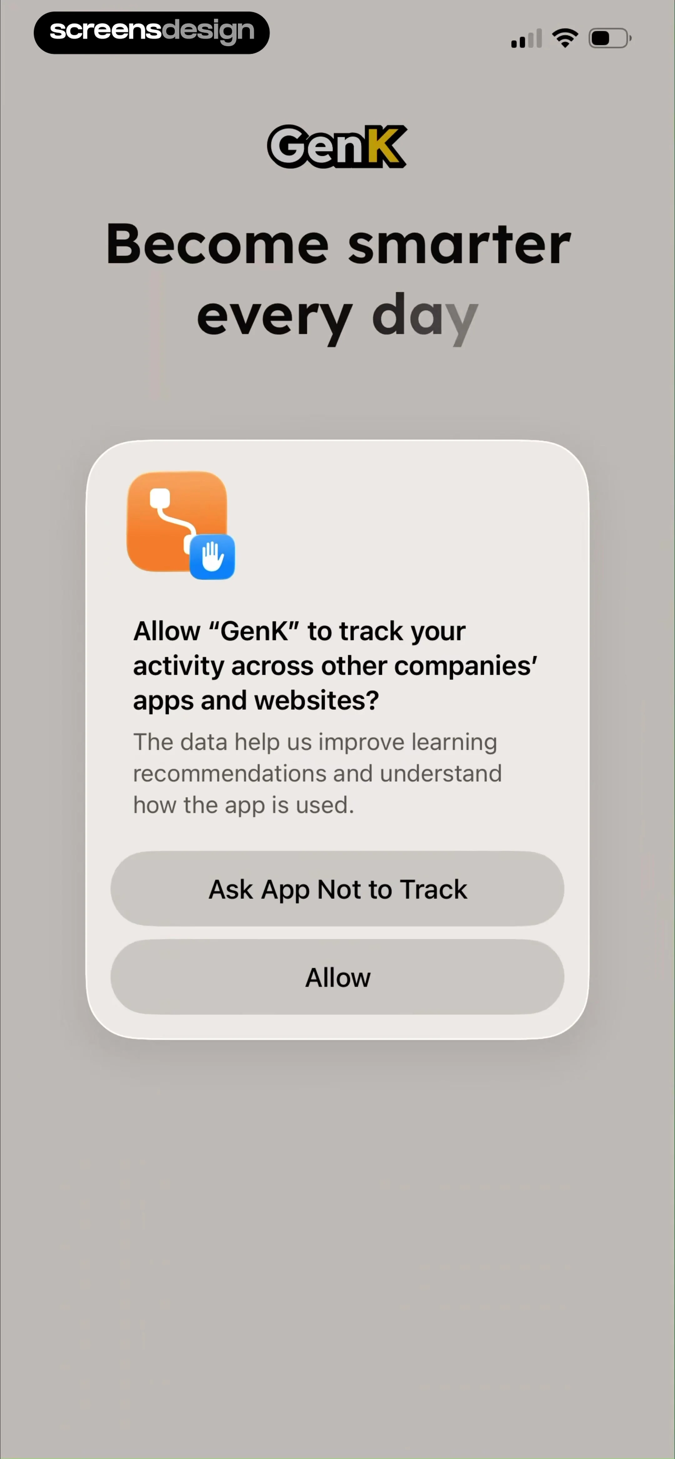 GenK: Daily Learning & Quiz screen 2