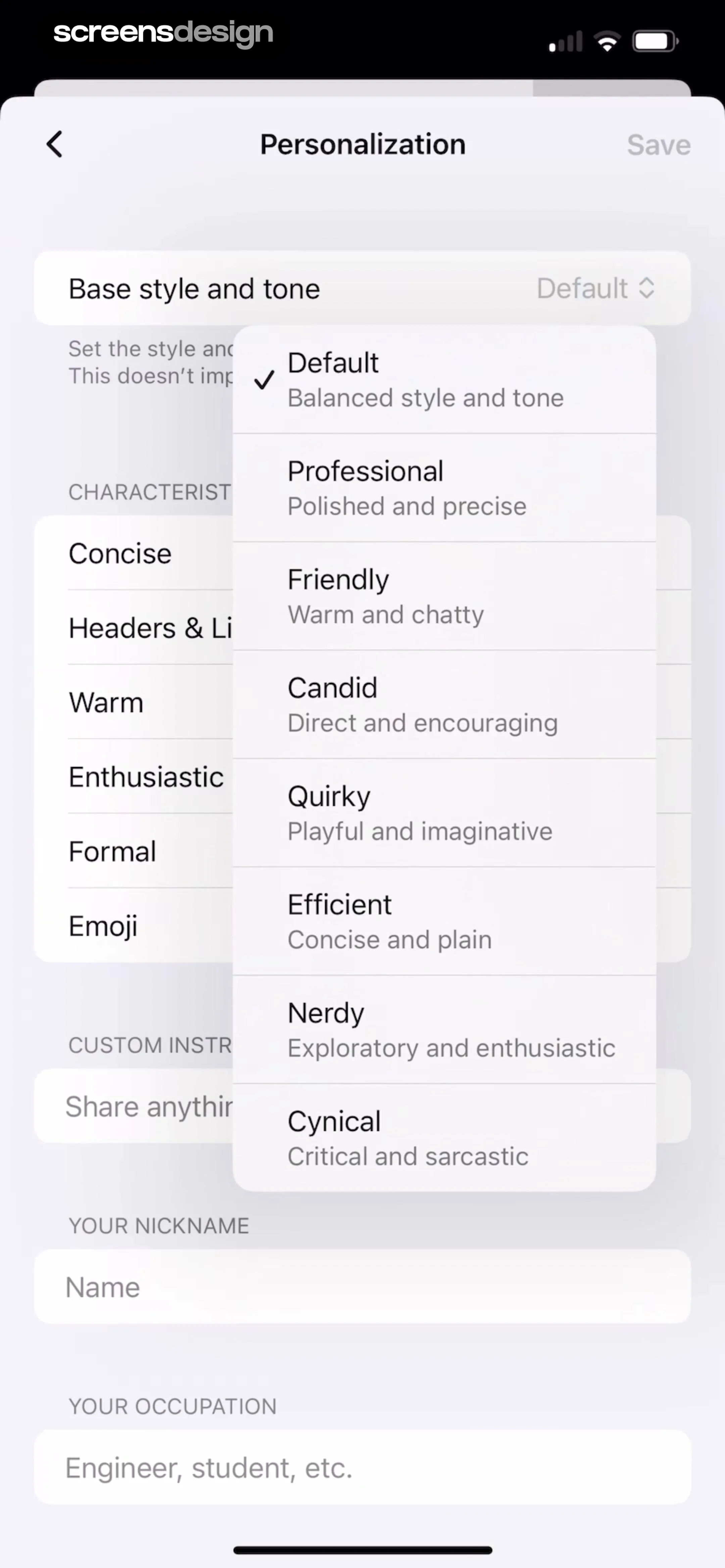 ChatGPT screen 84