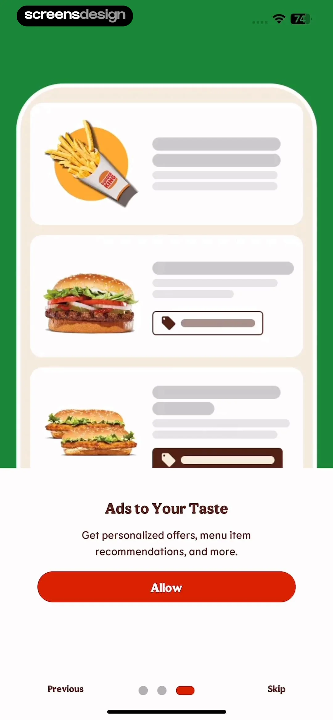 BURGER KING® App screen 5