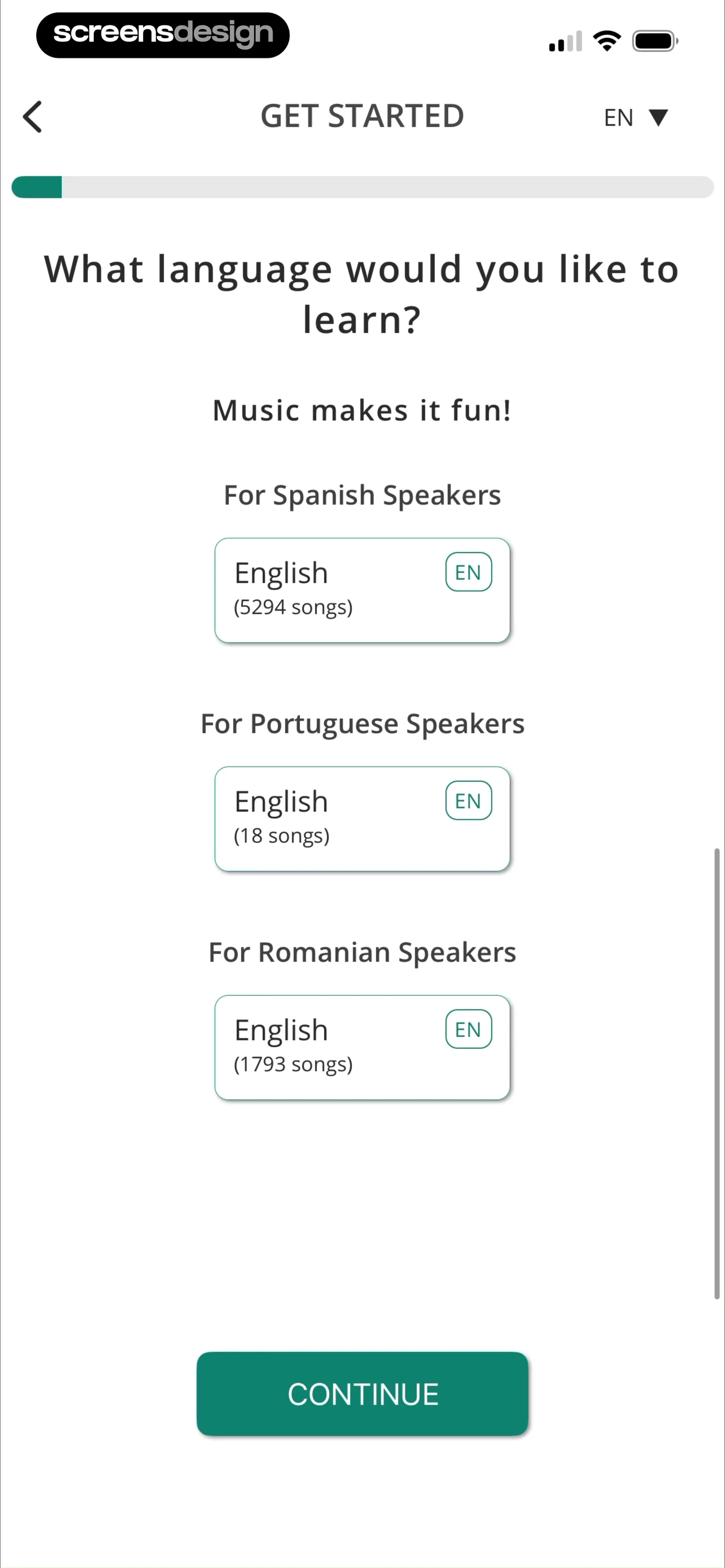 LyricFluent: Learn Languages screen 4