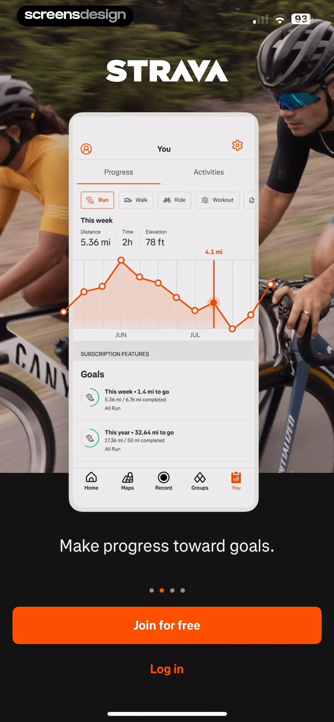 Strava: Run, Bike, Walk screen 3