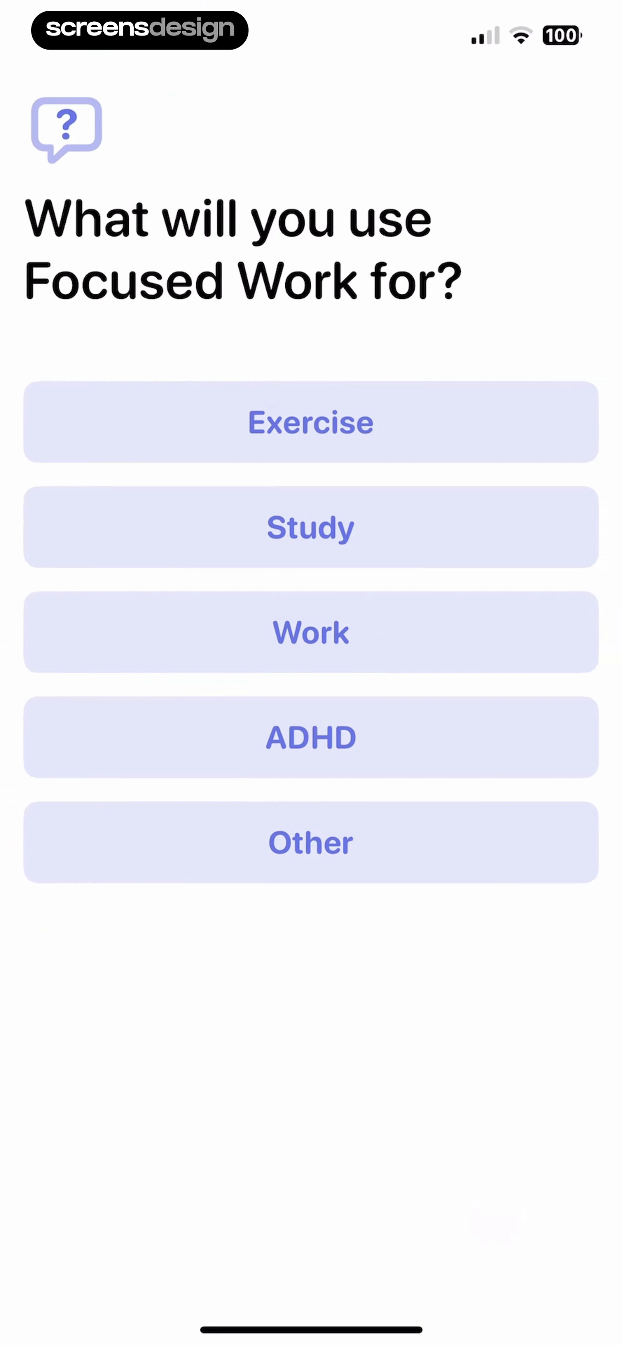 Focused Work - Pomodoro Timer screen 2
