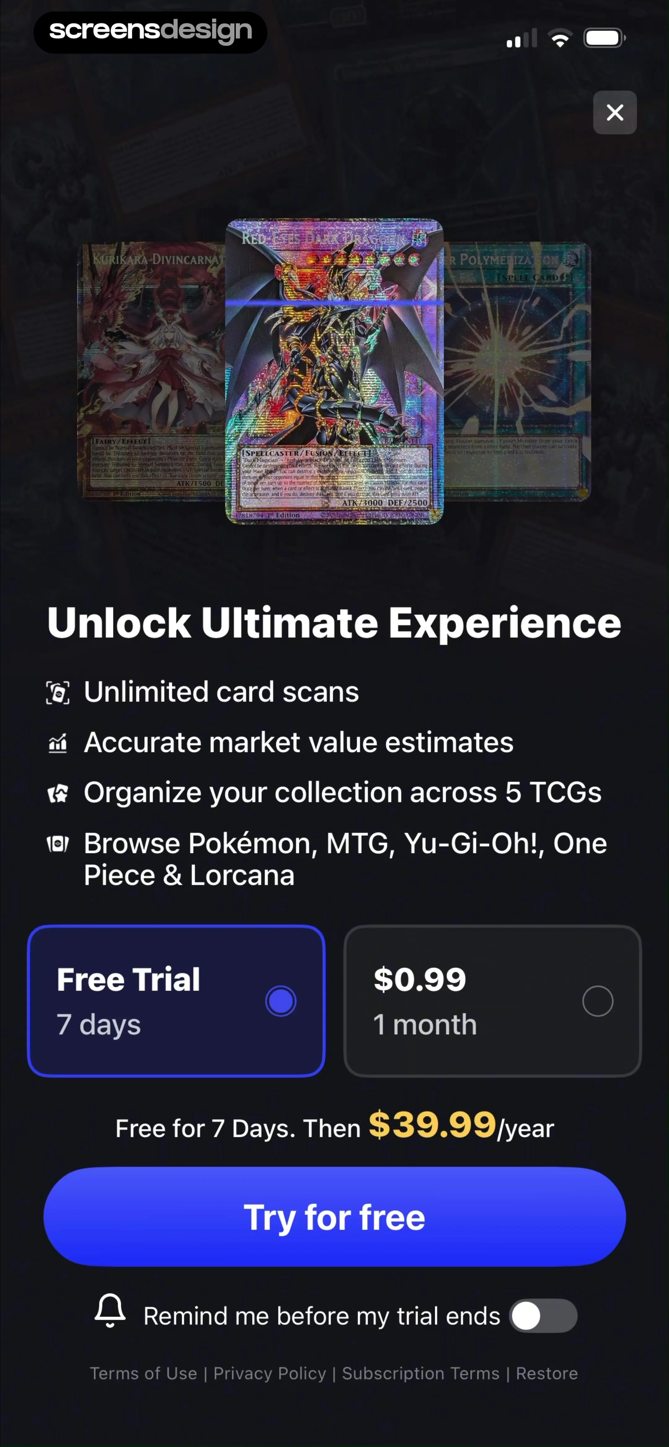 TCG Card Scanner & Value-Foloy screen 8