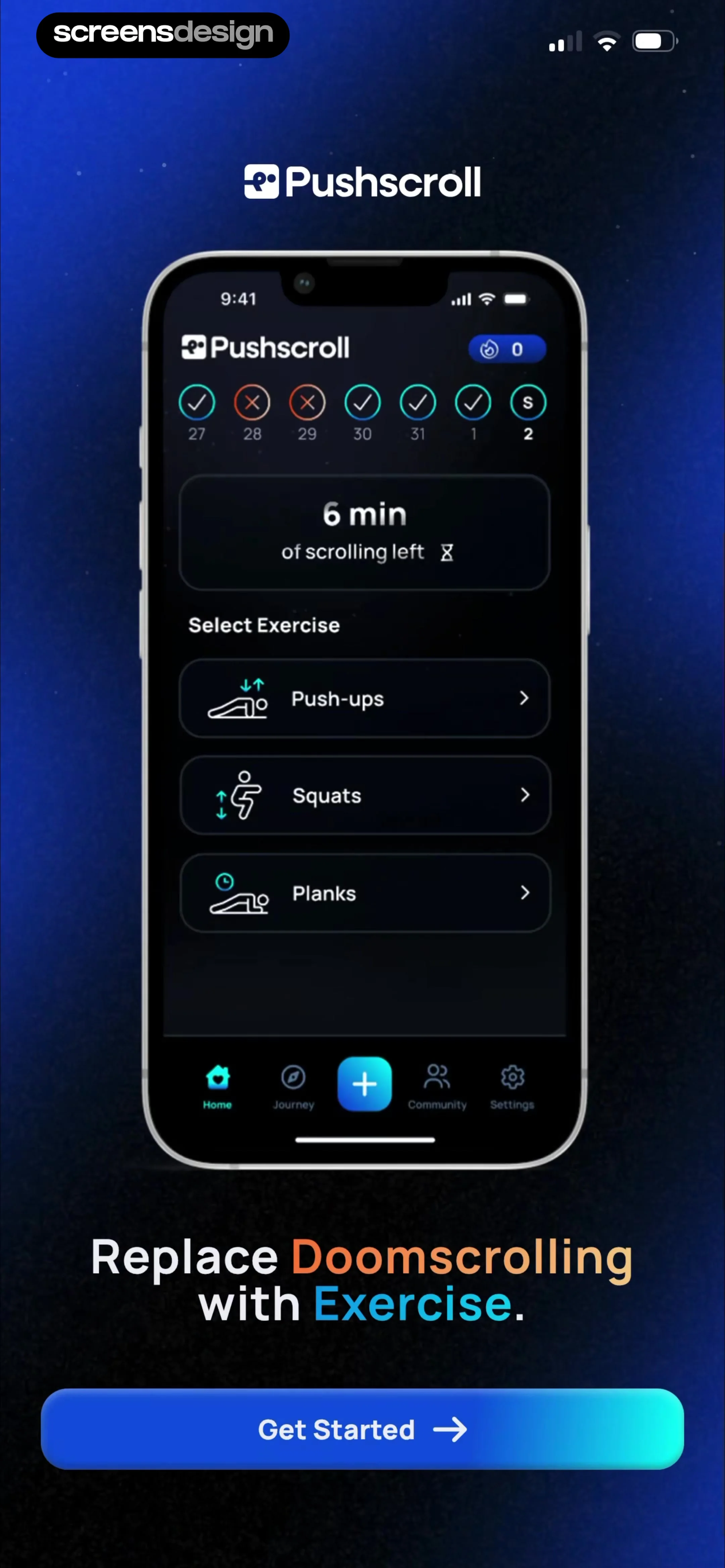 Pushscroll: Exercise To Scroll screen 3