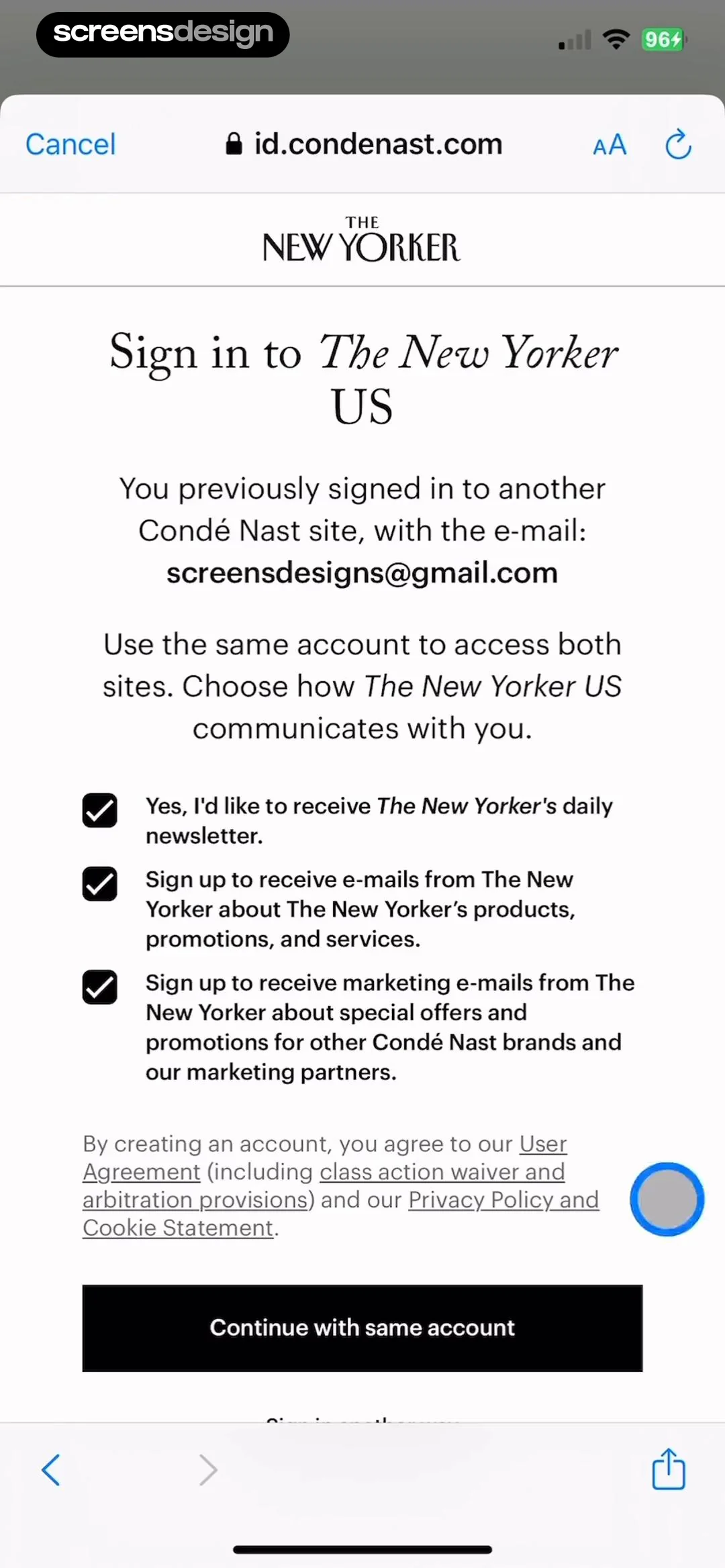 The New Yorker screen 7