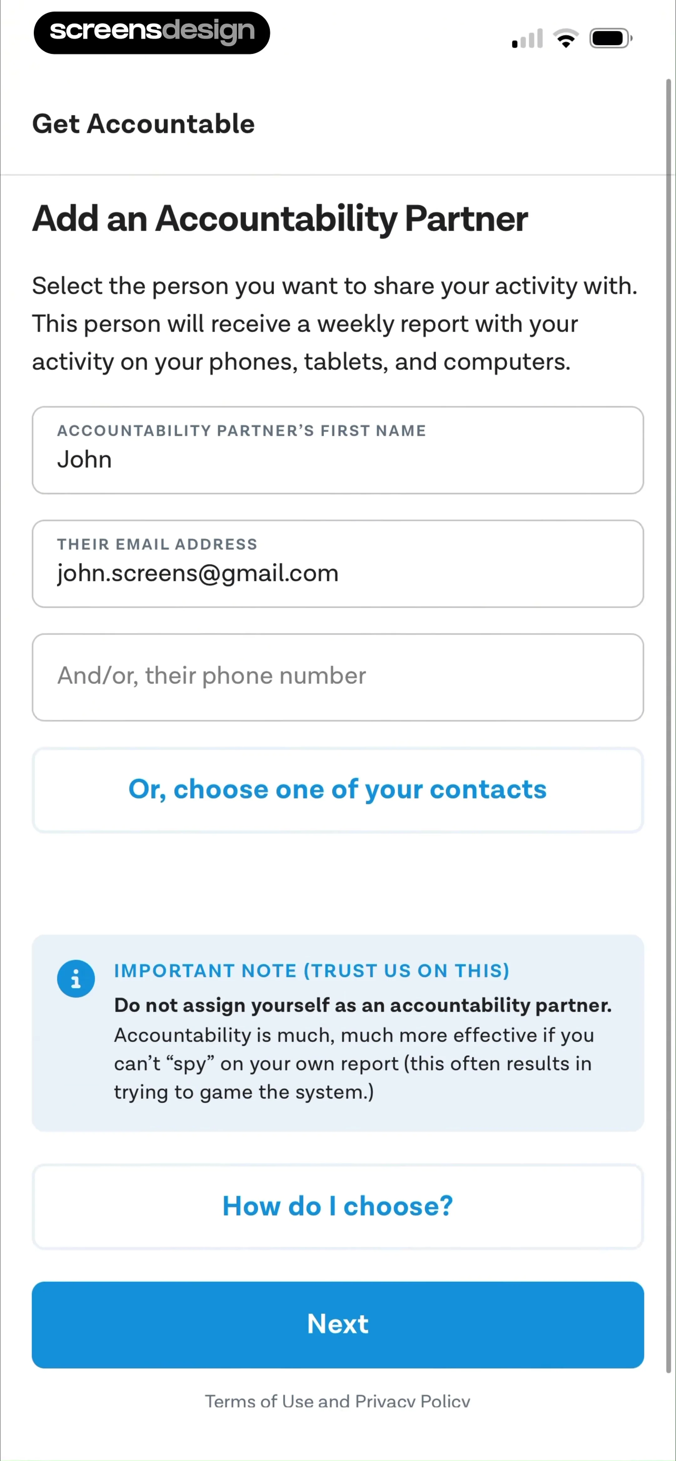 Ever Accountable - Full Safety screen 5