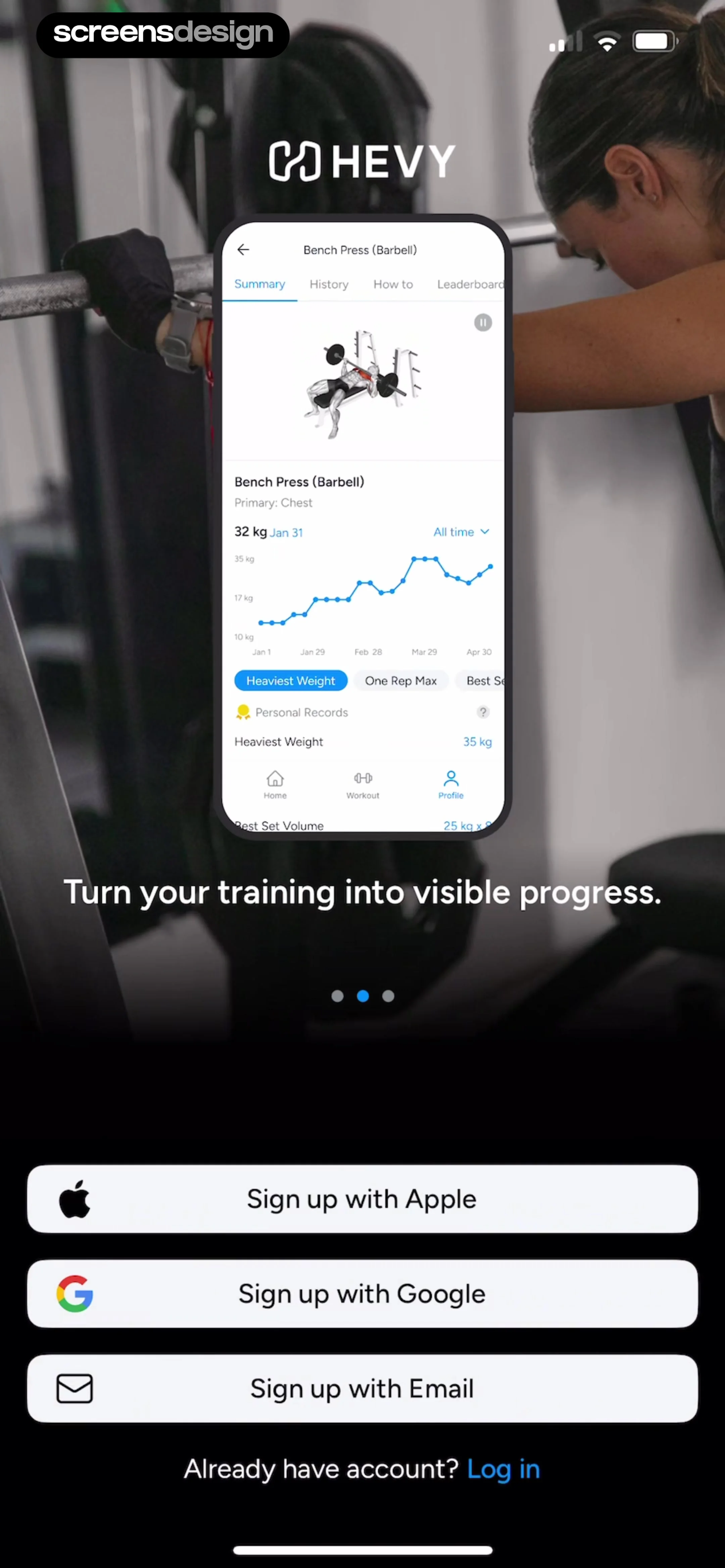 Hevy - Workout Tracker Gym Log screen 3