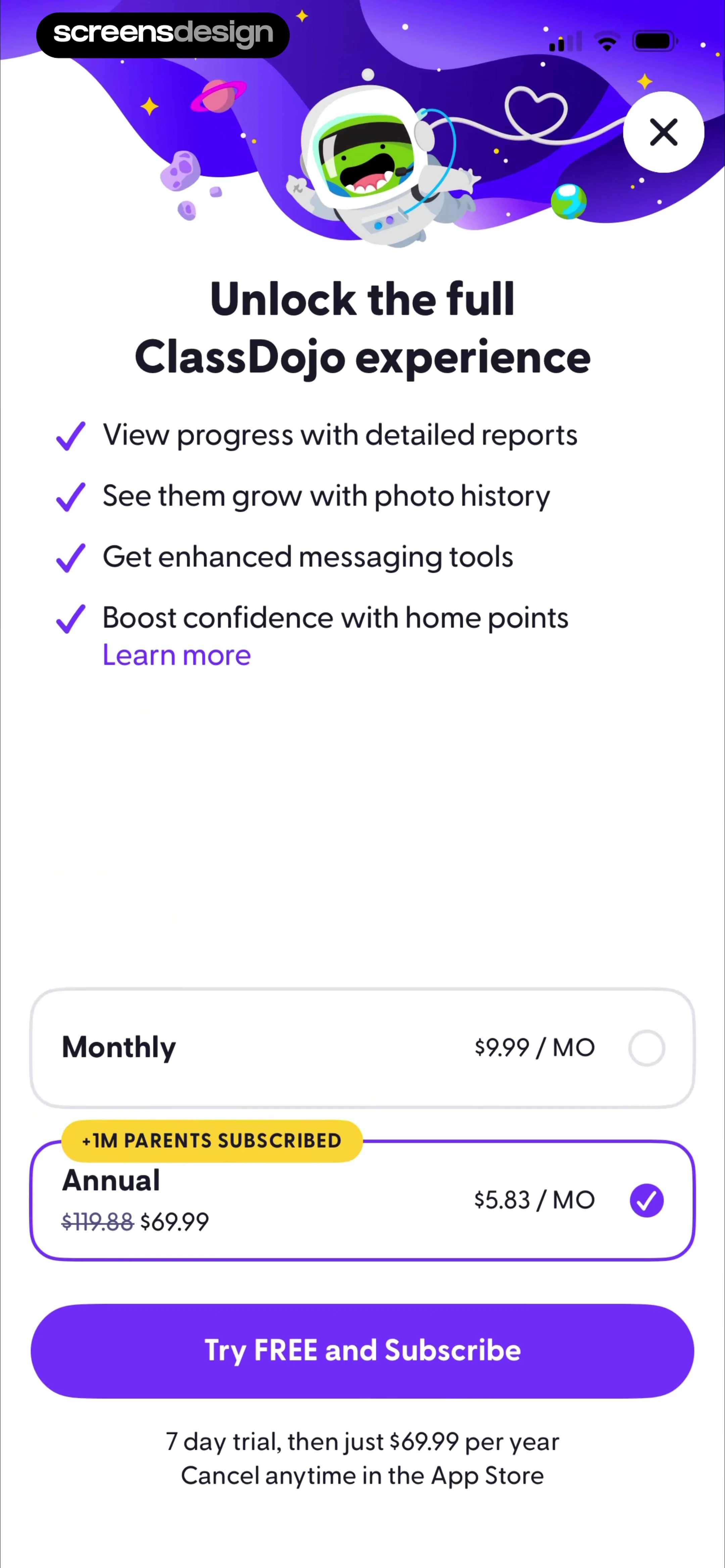 ClassDojo screen 7